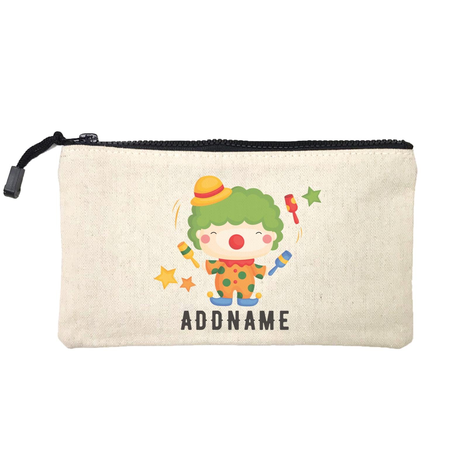 Birthday Circus Happy Clown Juggling Addname Mini Accessories Stationery Pouch