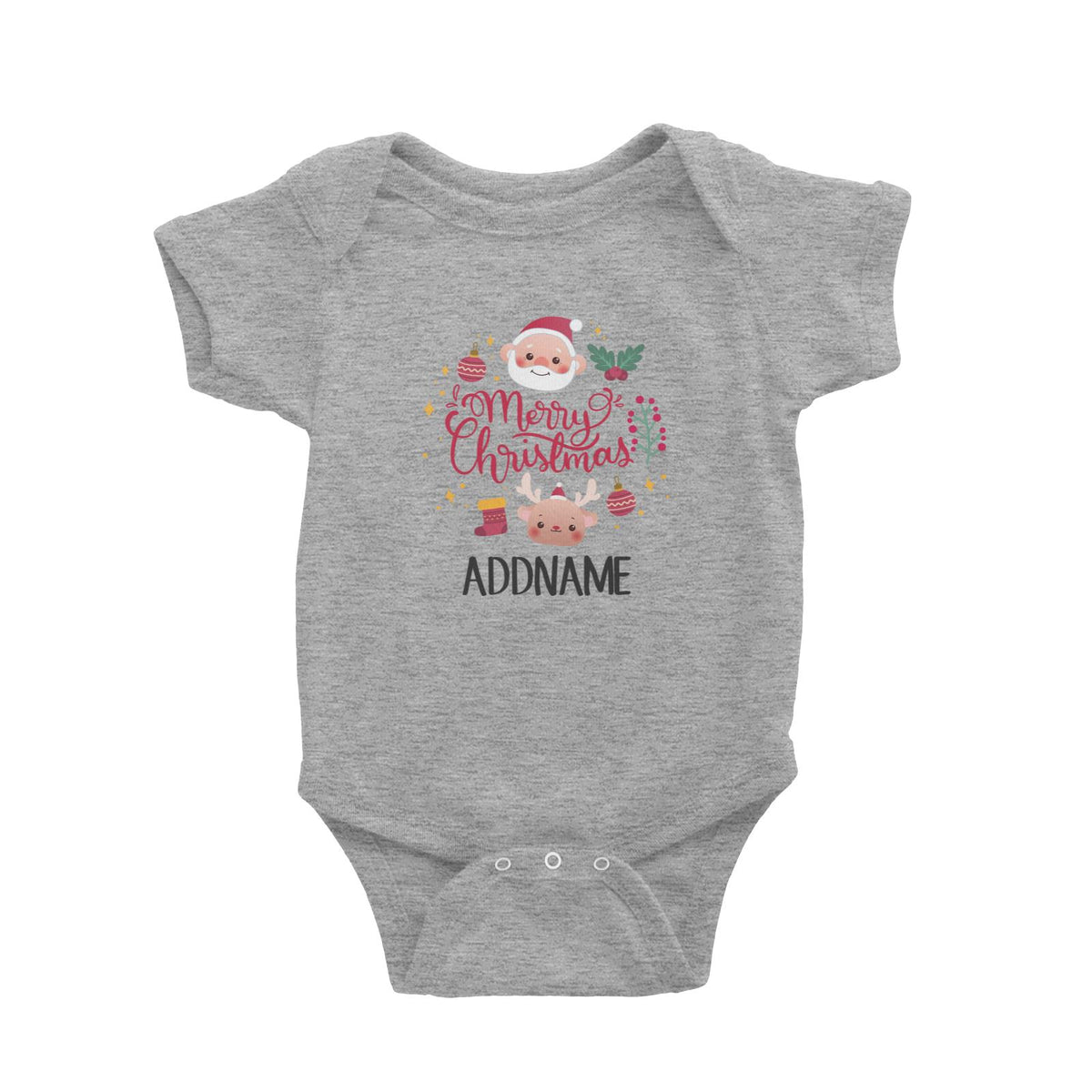 Christmas Cute Animal Series Merry Christmas Baby Romper