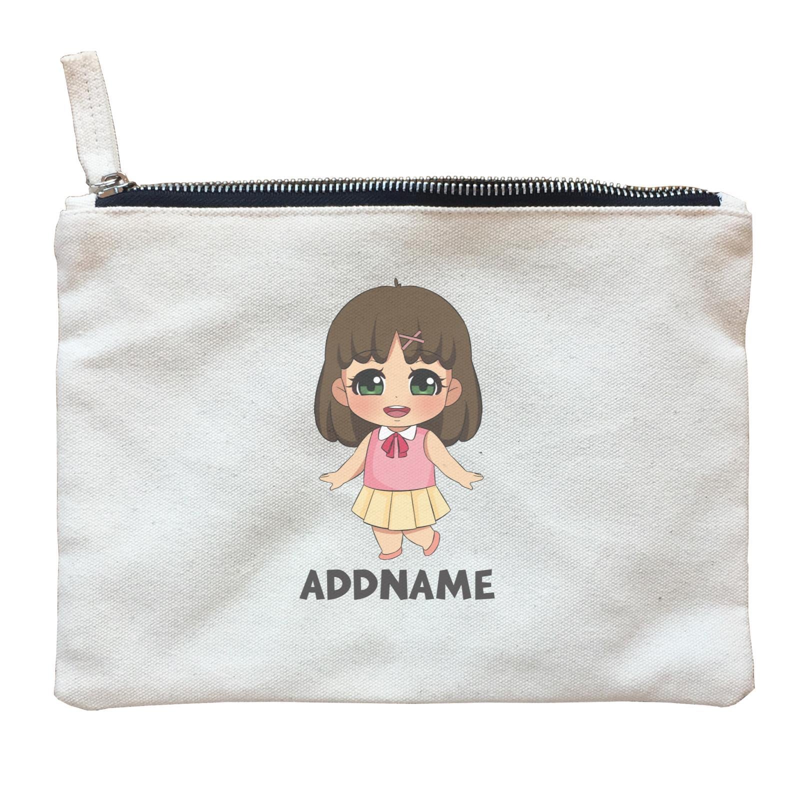 Children's Day Gift Series Little Chinese Girl Addname  Zipper Pouch