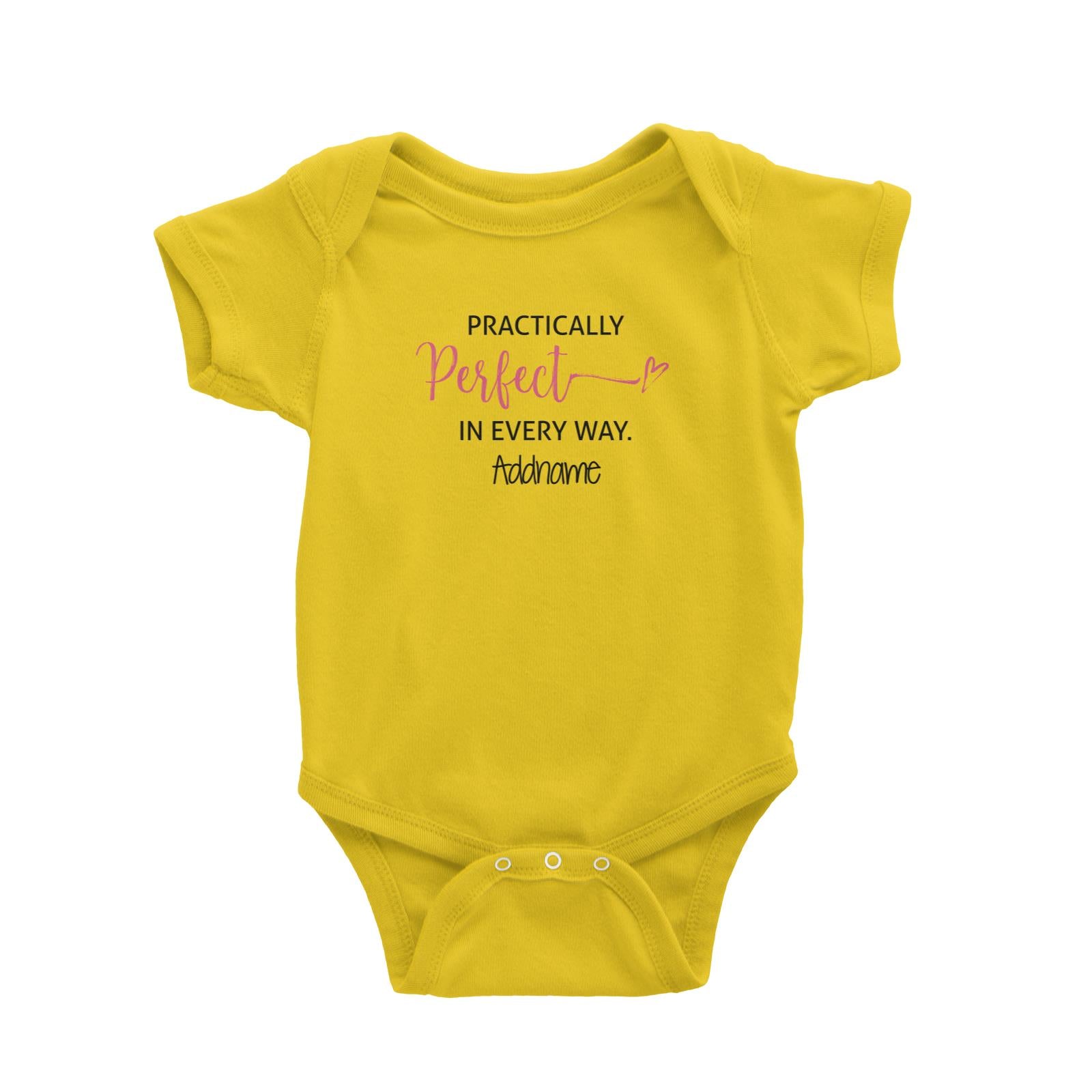 Practically Perfect in Every Way Girls Addname Baby Romper