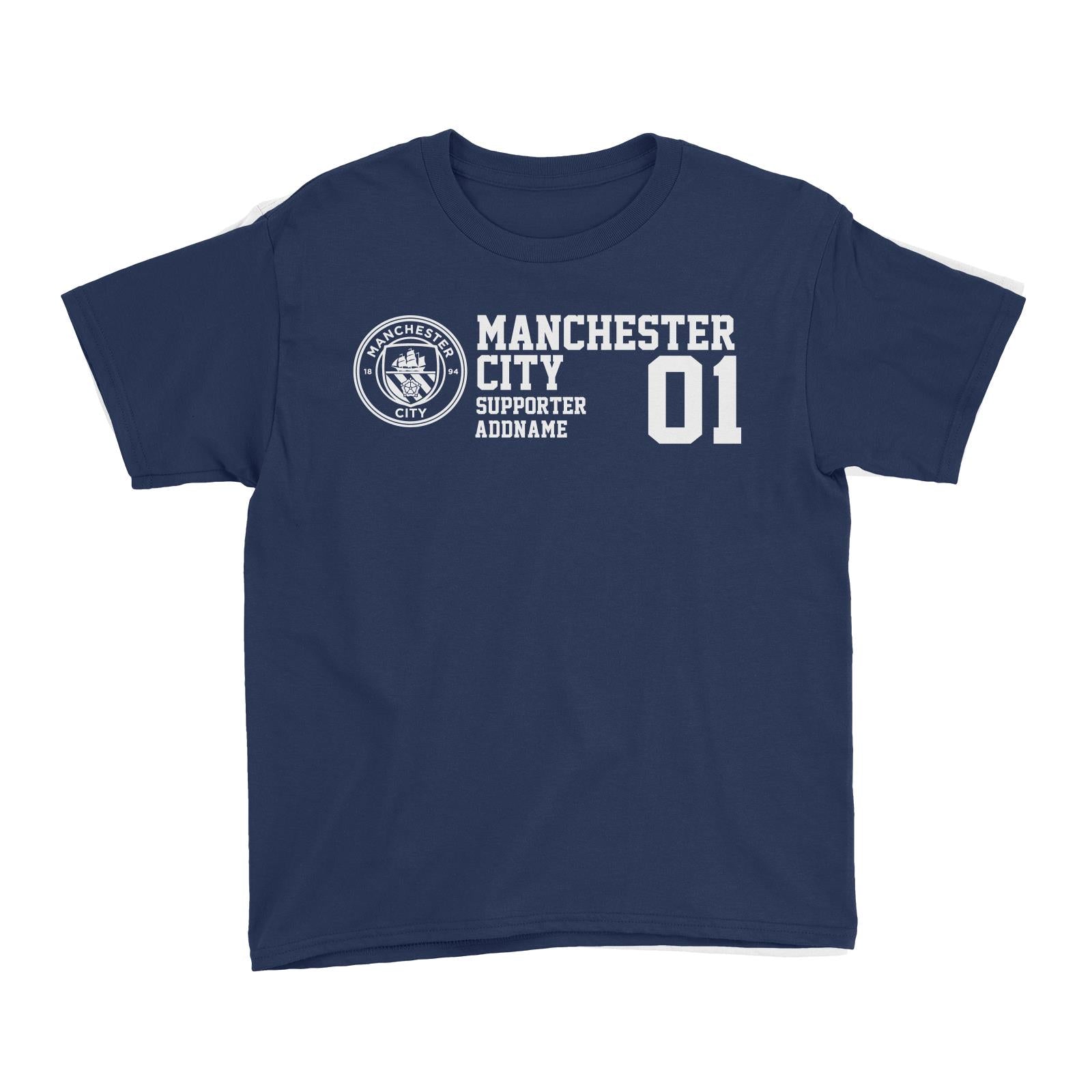 Manchester City Football Supporter Addname Kid's T-Shirt