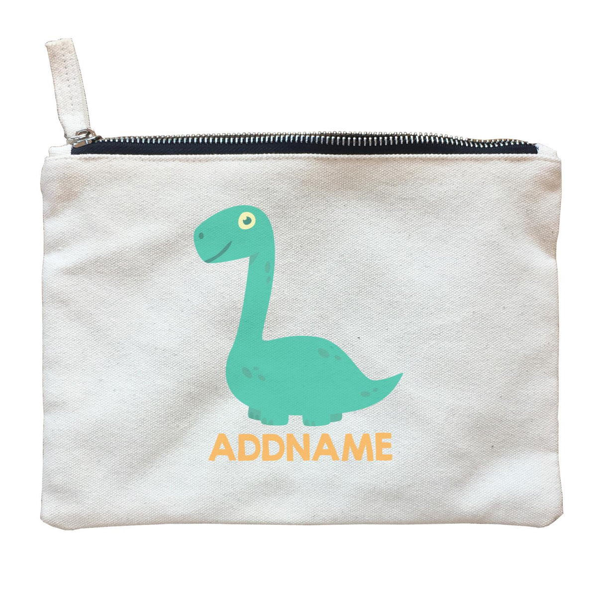Cute Long Neck Dinosaur Personalizable Design Zipper Pouch