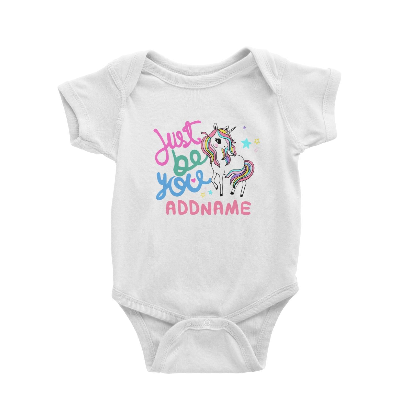 Children's Day Gift Series Just Be You Cute Unicorn Addname Baby Romper