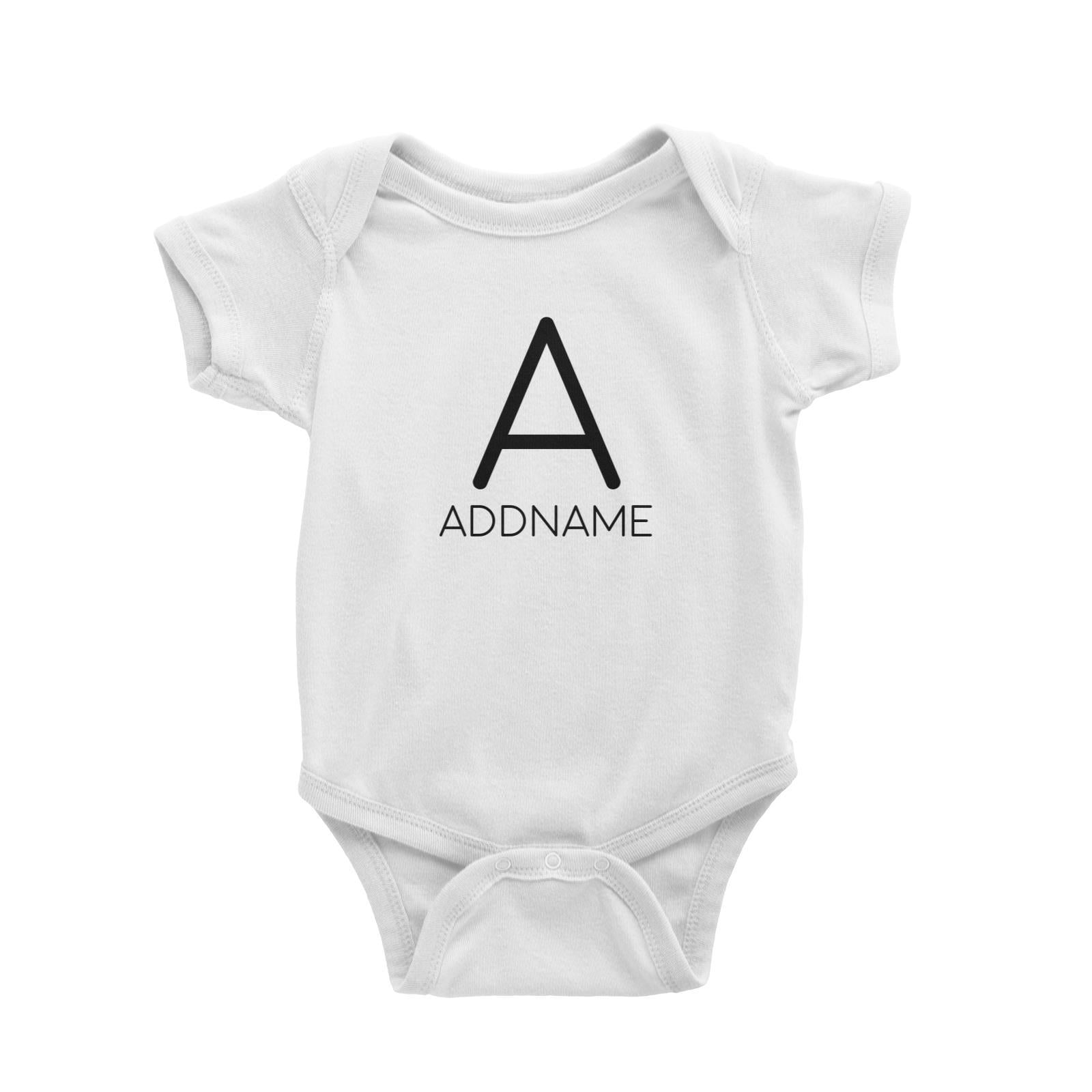 Modern Add Initial and Add Name Baby Romper