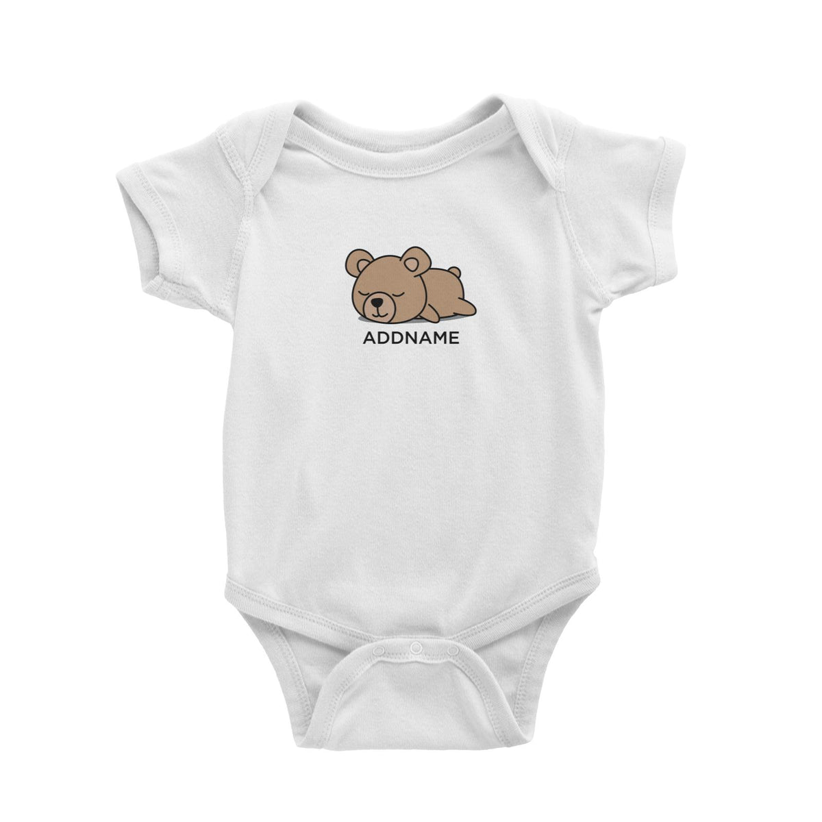 Lazy Bear Addname Baby Romper