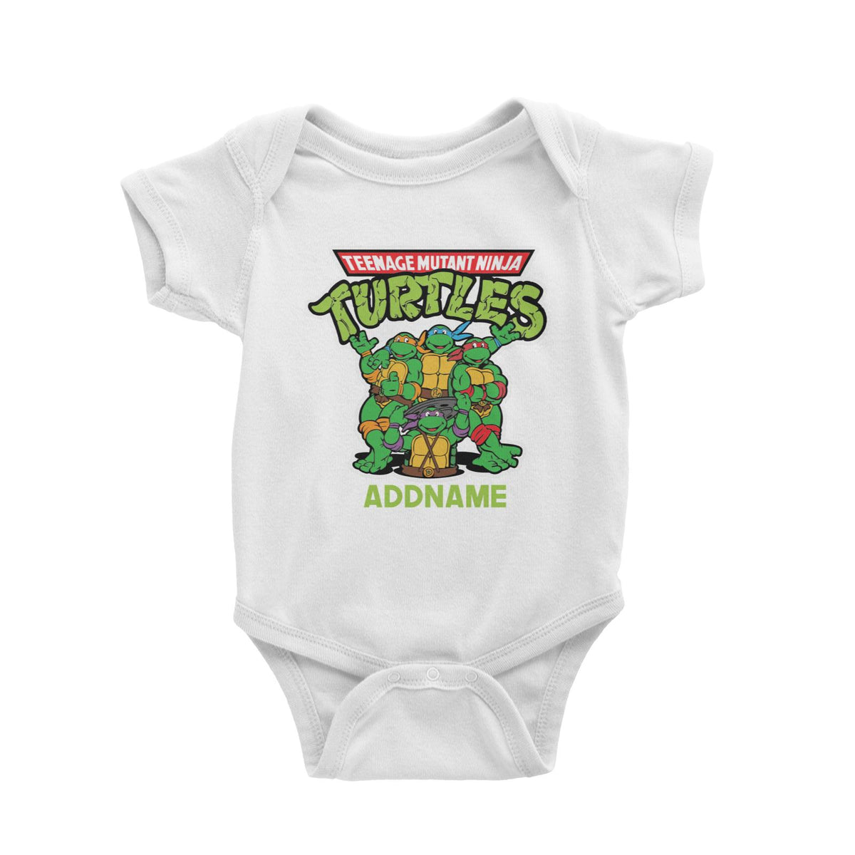 Ninja Turtles Theme Addname Baby Romper