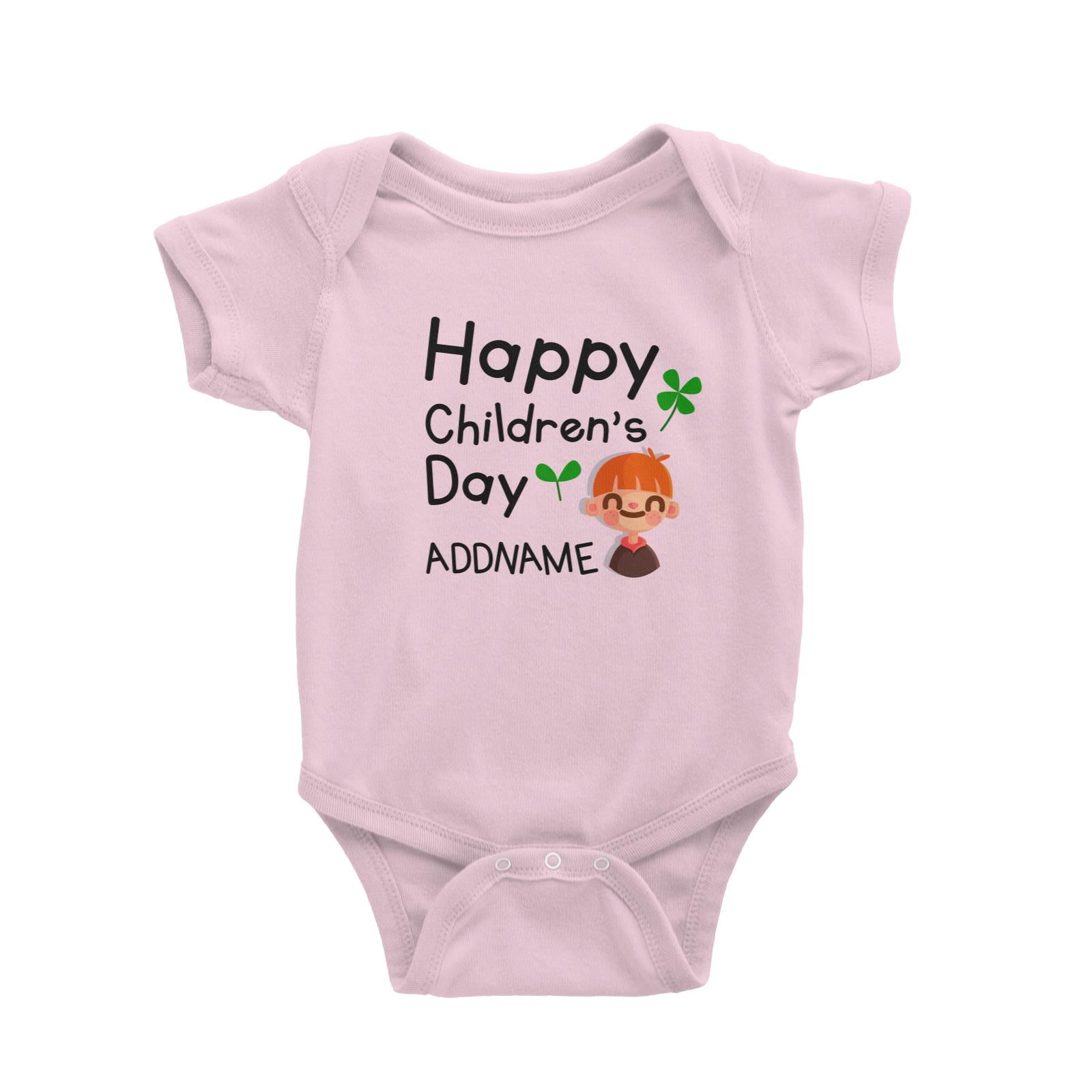 Children's Day Gift Series Happy Children's Day Cute Boy Addname Baby Romper