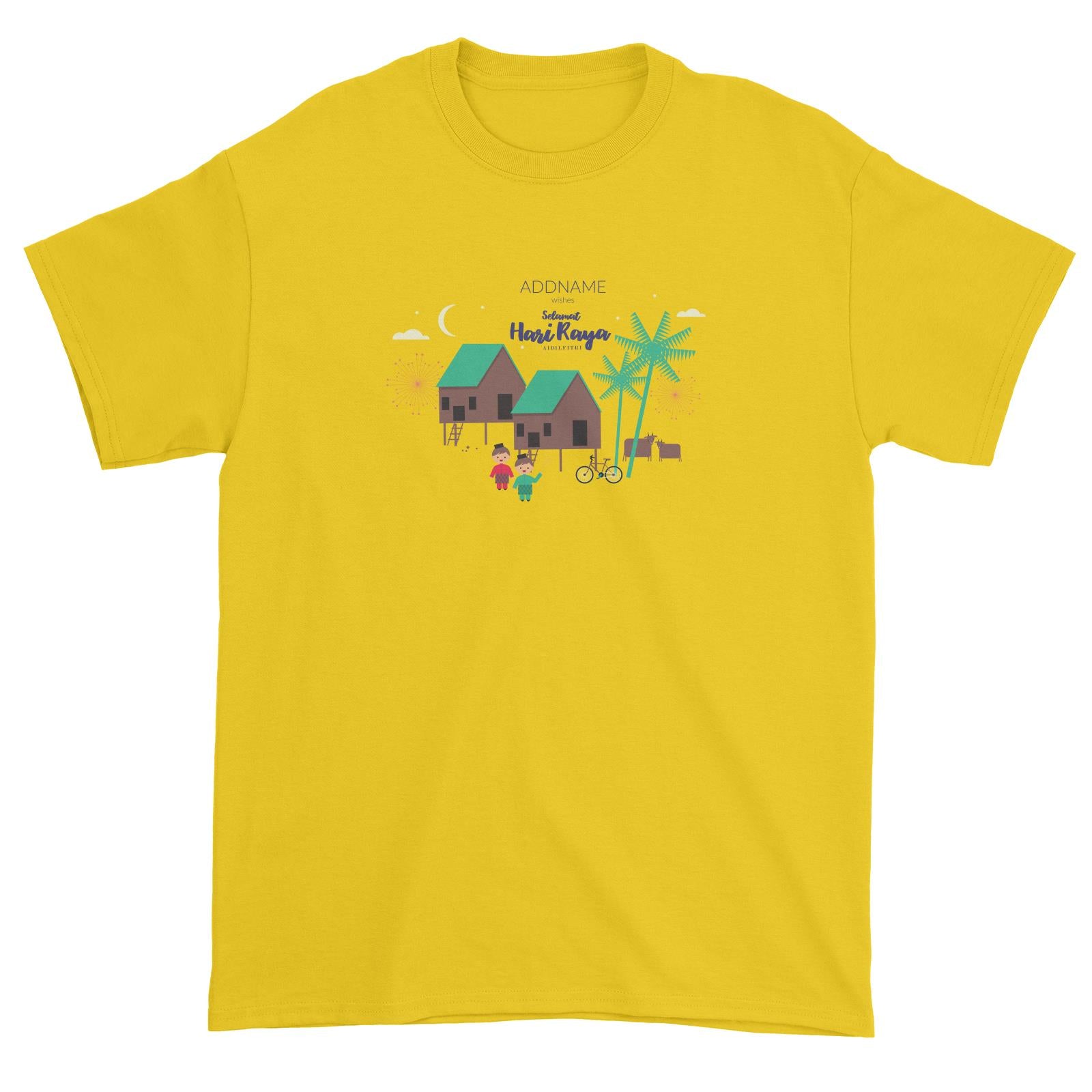 Wishes Selamat Hari Raya Unisex T-Shirt  Personalizable Designs Kampung