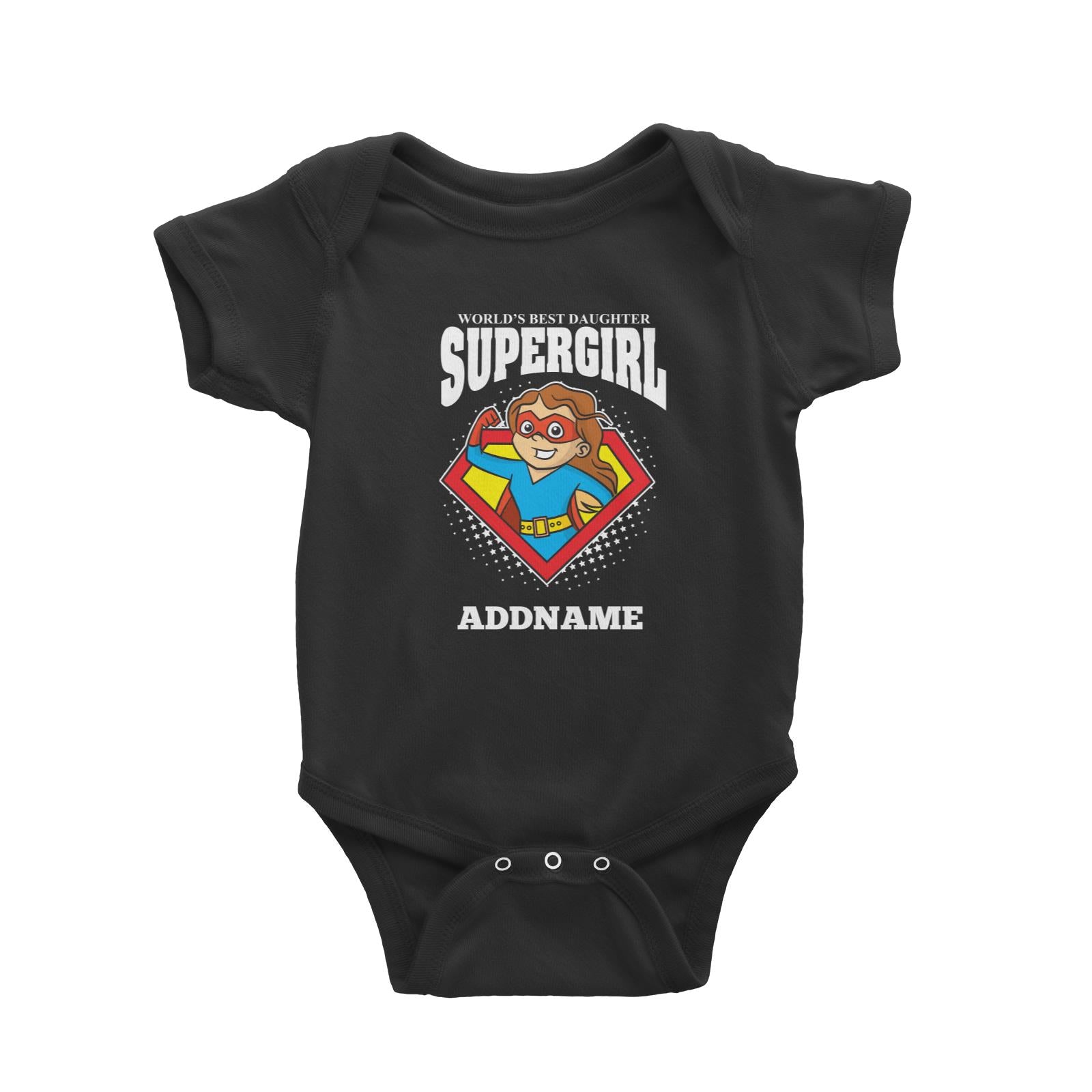 Best Daughter Supergirl Girl Baby Romper Personalizable Designs Matching Family Superhero Family Edition Superhero