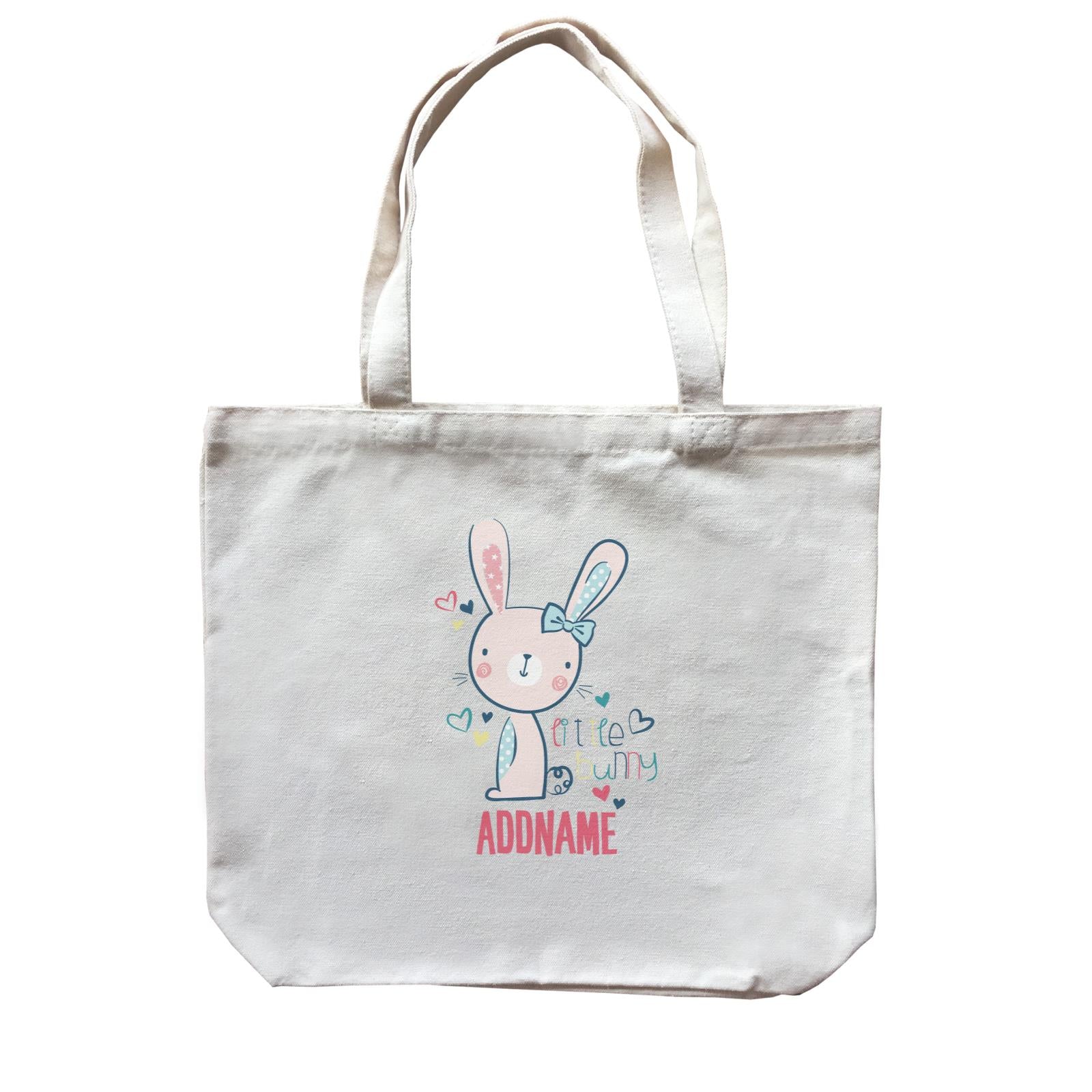 Cool Vibrant Series Cute Little Bunny Addname Canvas Bag