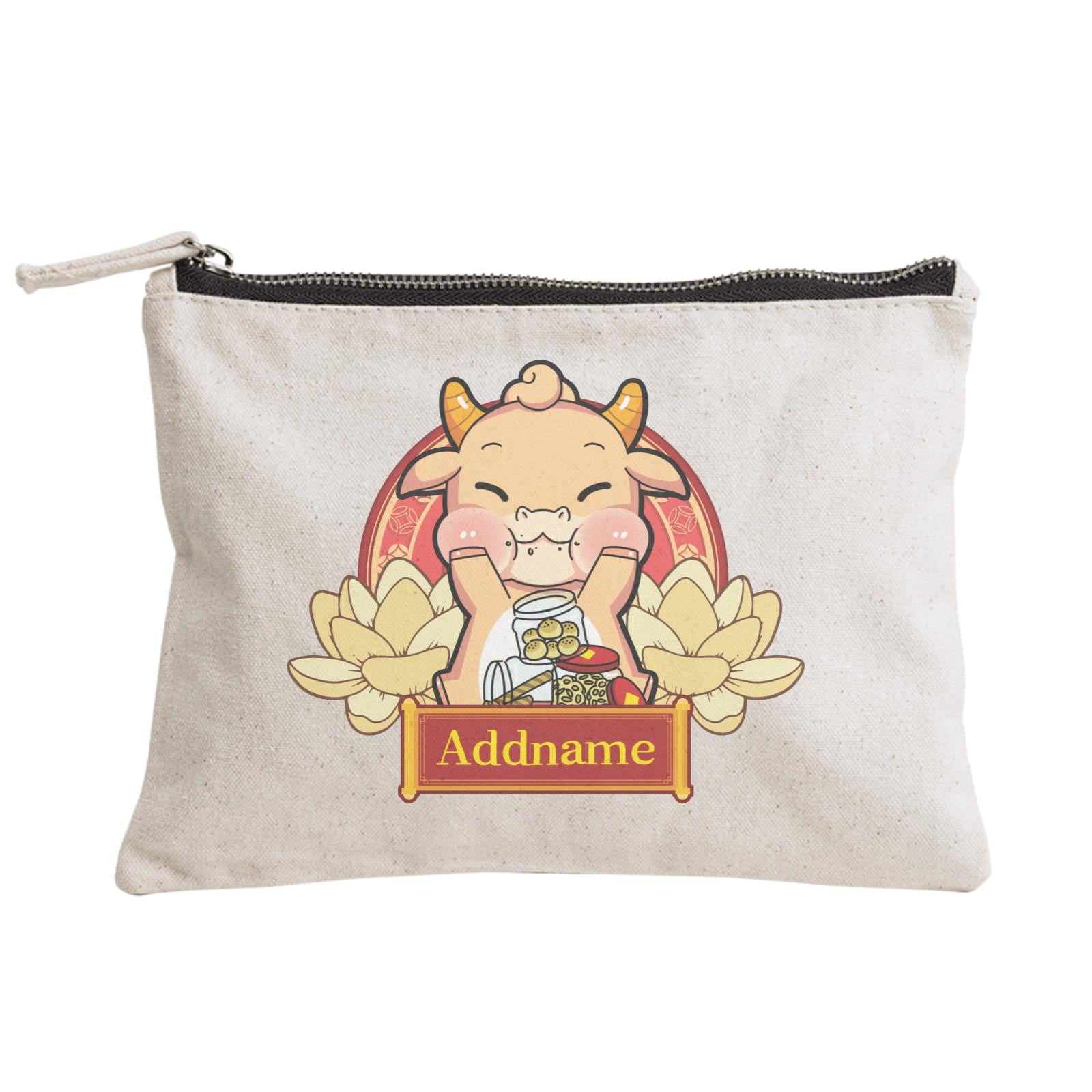 [CNY 2021] Gold Lotus Series Golden Cow with New Year Treats Zipper Pouch