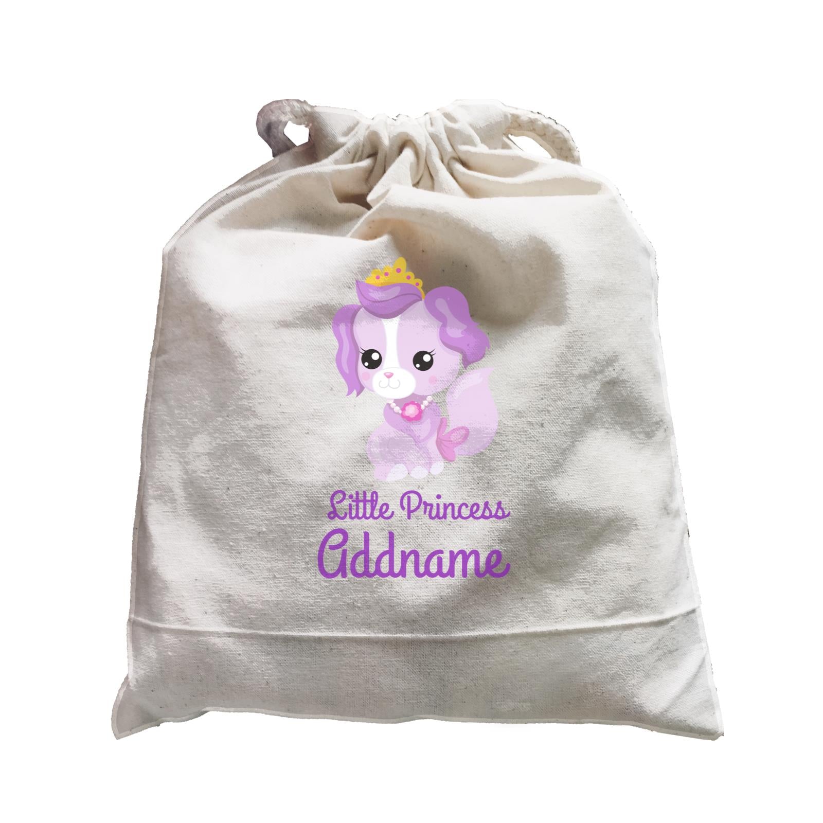 Little Princess Pets Purple Dog with Crown Addname Satchel