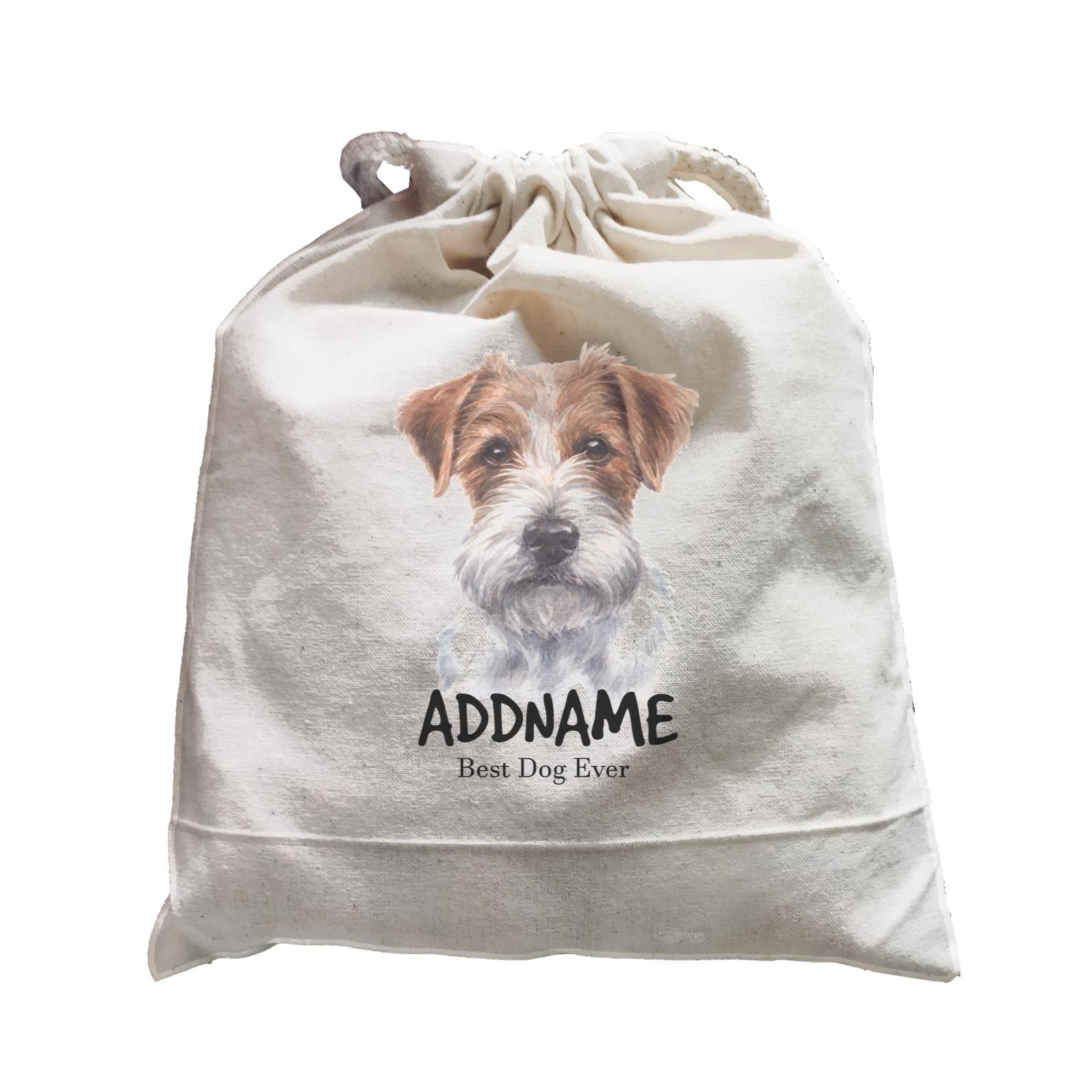 Watercolor Dog Jack Russell Hairy Best Dog Ever Addname Satchel