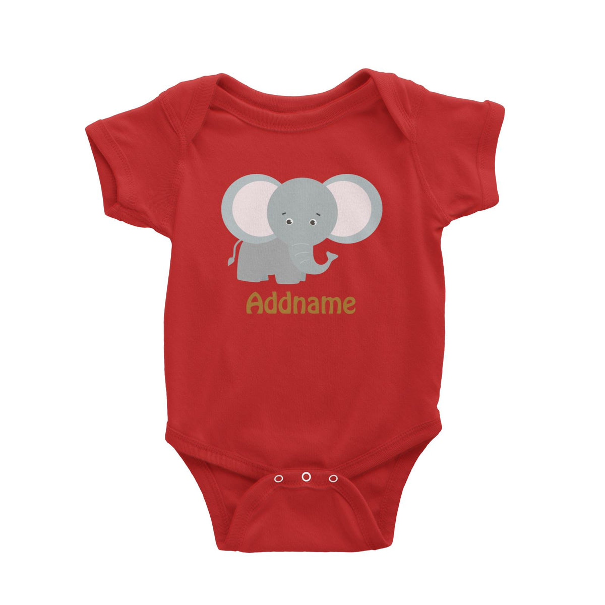 Animal Safari Jungle Elephant Addname Baby Romper