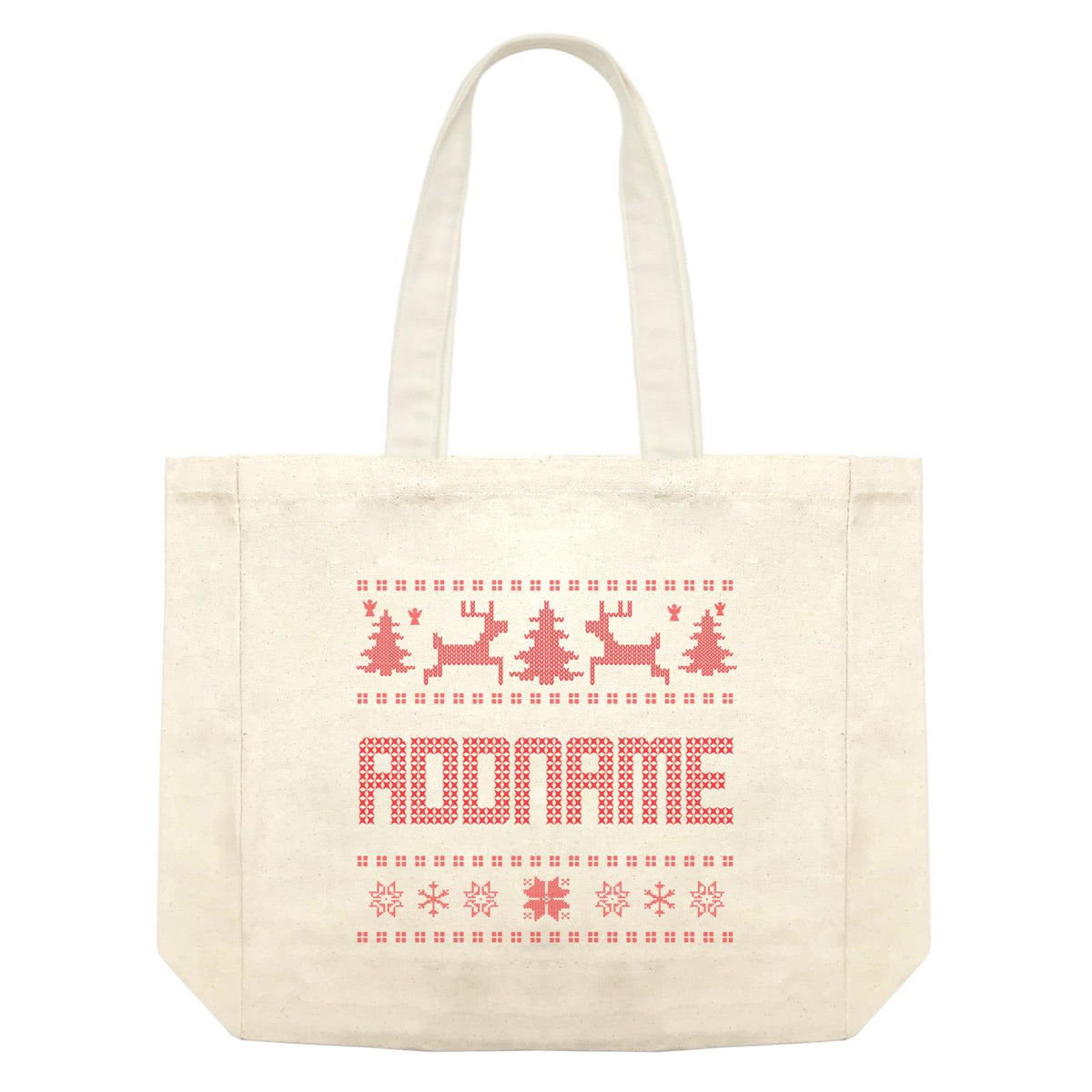 Christmas Sweater Design Addname Accessories Shopping Bag