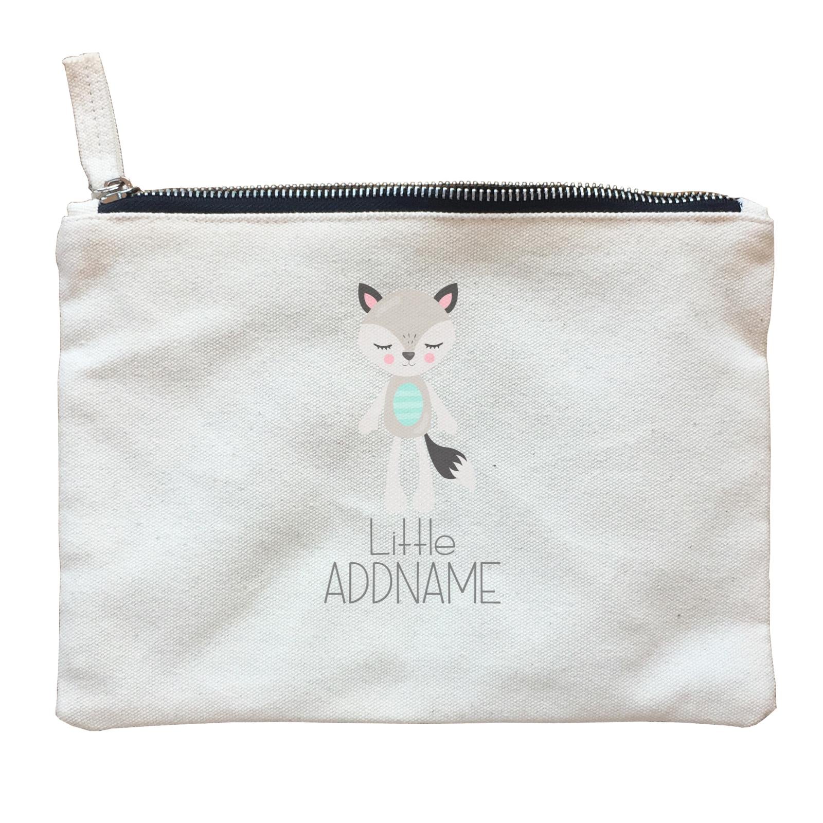 Nursery Animals Little Fox Addname Zipper Pouch