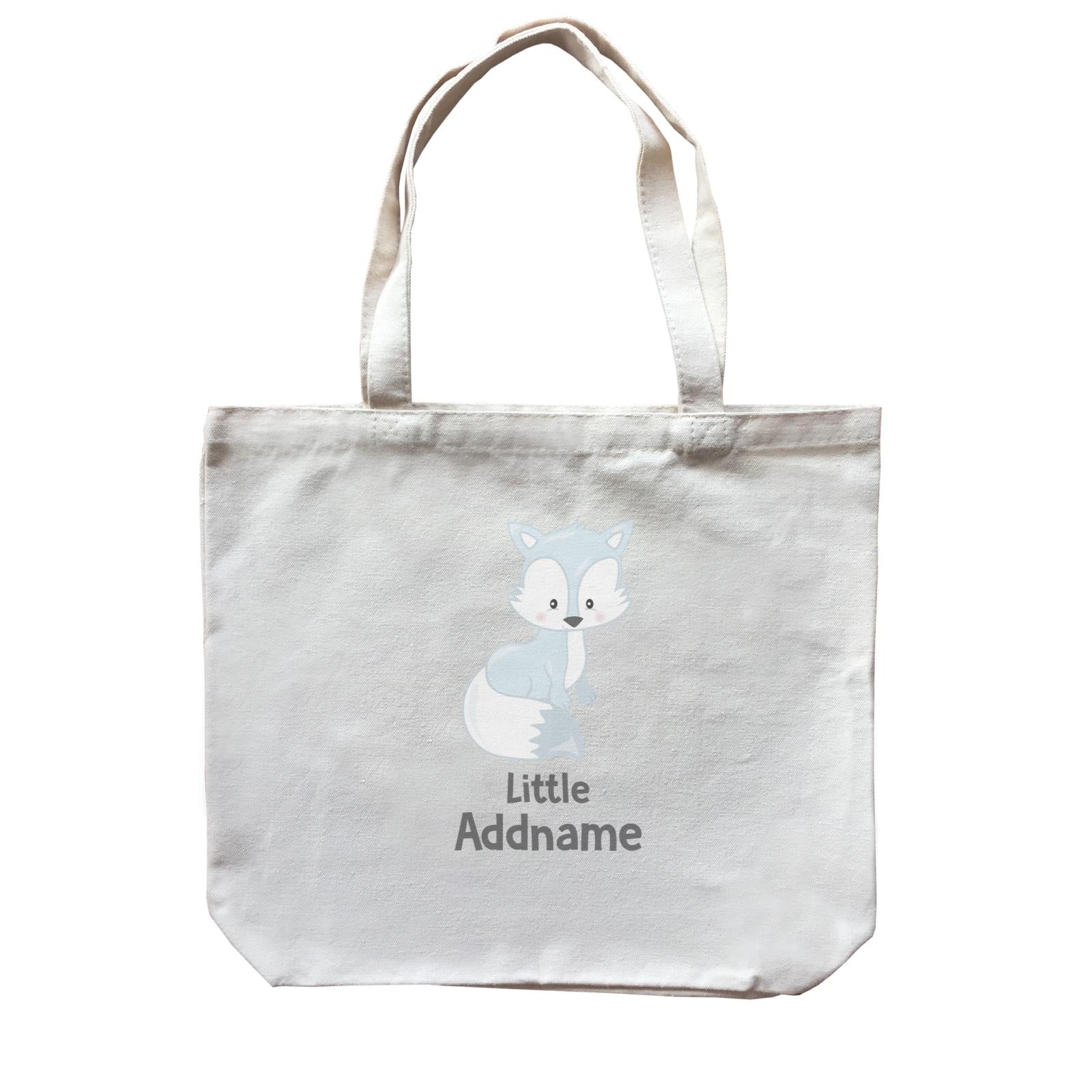 Arctic Animals Little White Fox Addname Canvas Bag