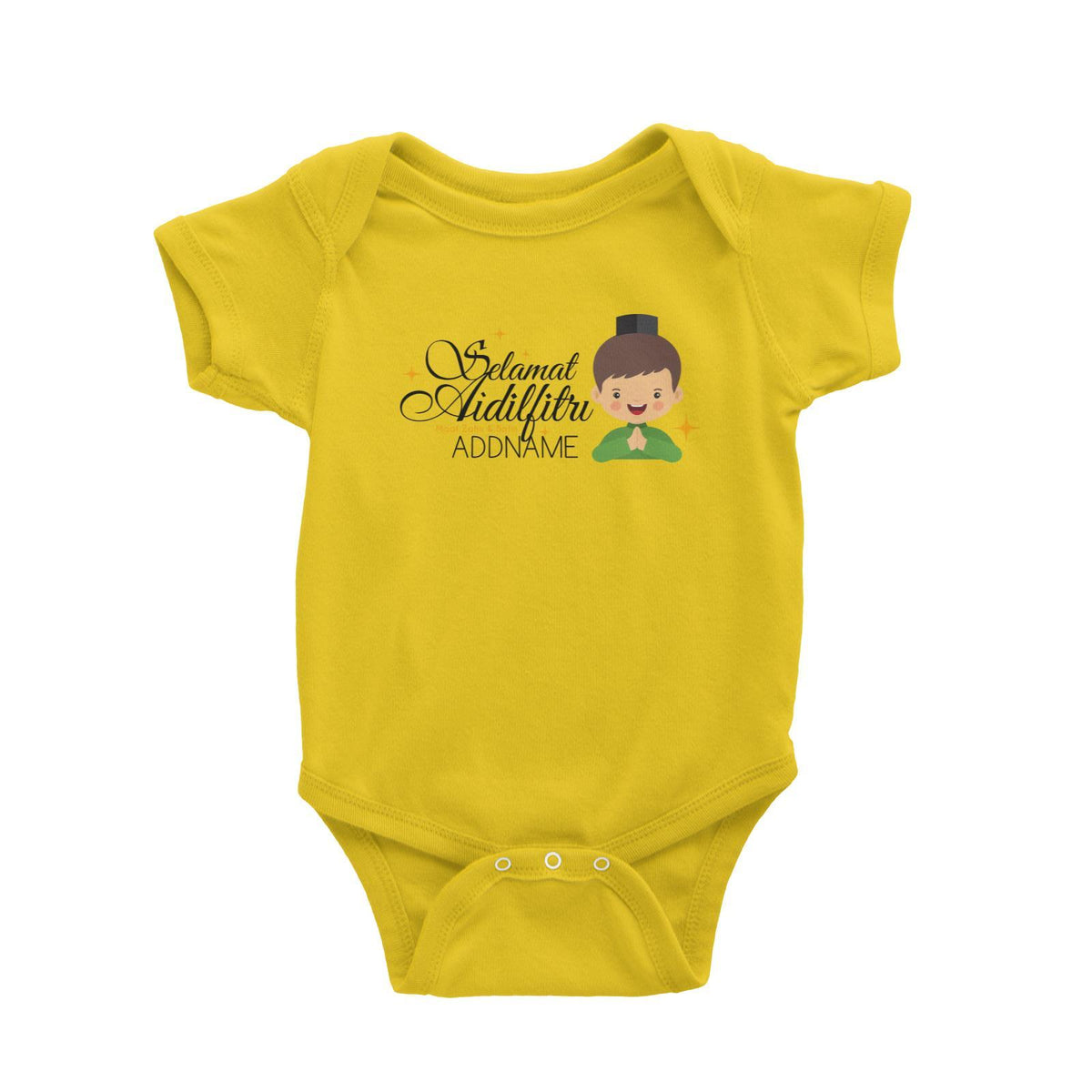 Selamat Aidilfitri Man Baby Romper Raya Personalizable Designs Sweet Character