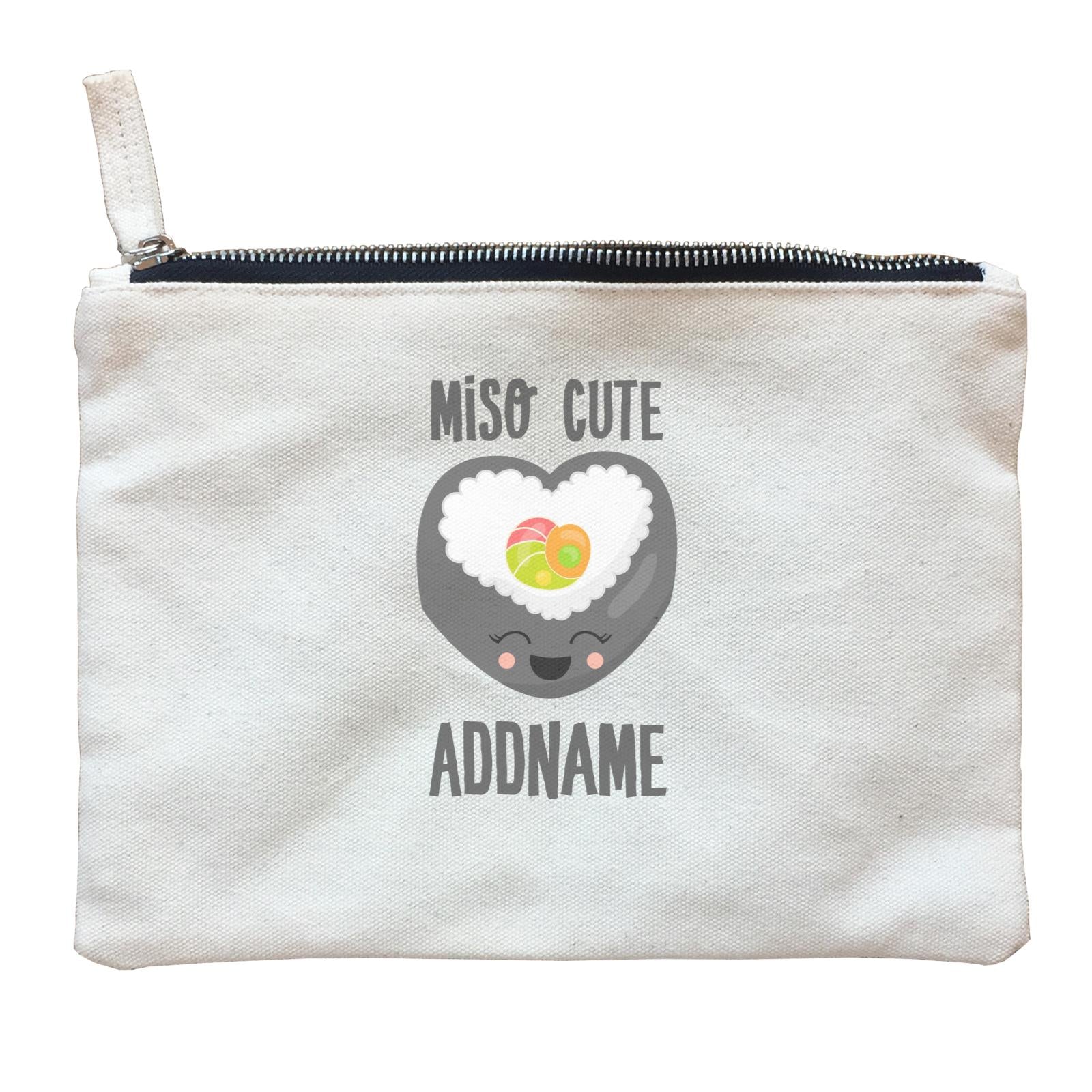 Miso Cute Sushi Heart Roll Addname Zipper Pouch