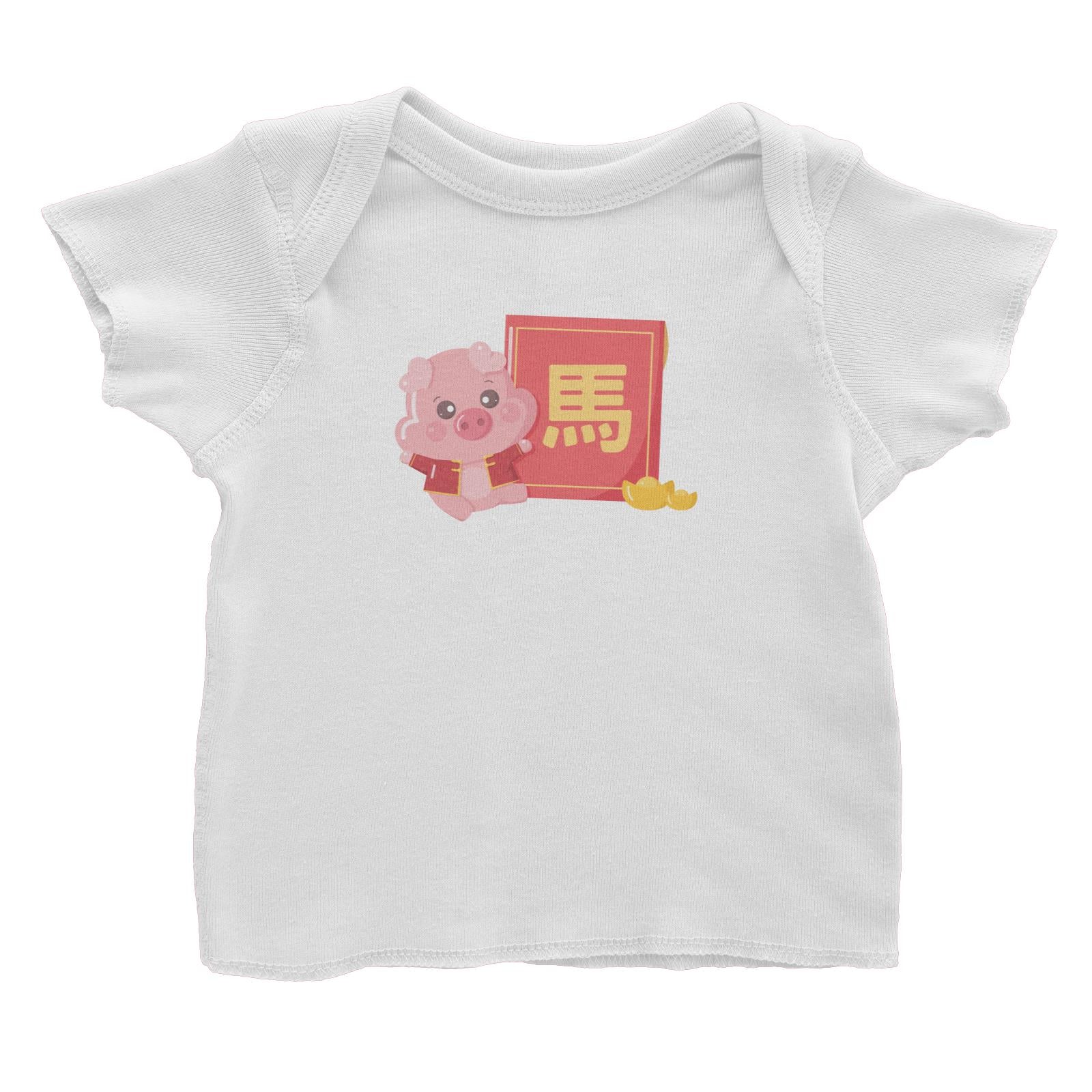 Chinese New Year Cute Pig Angpau Boy With Addname Baby T-Shirt