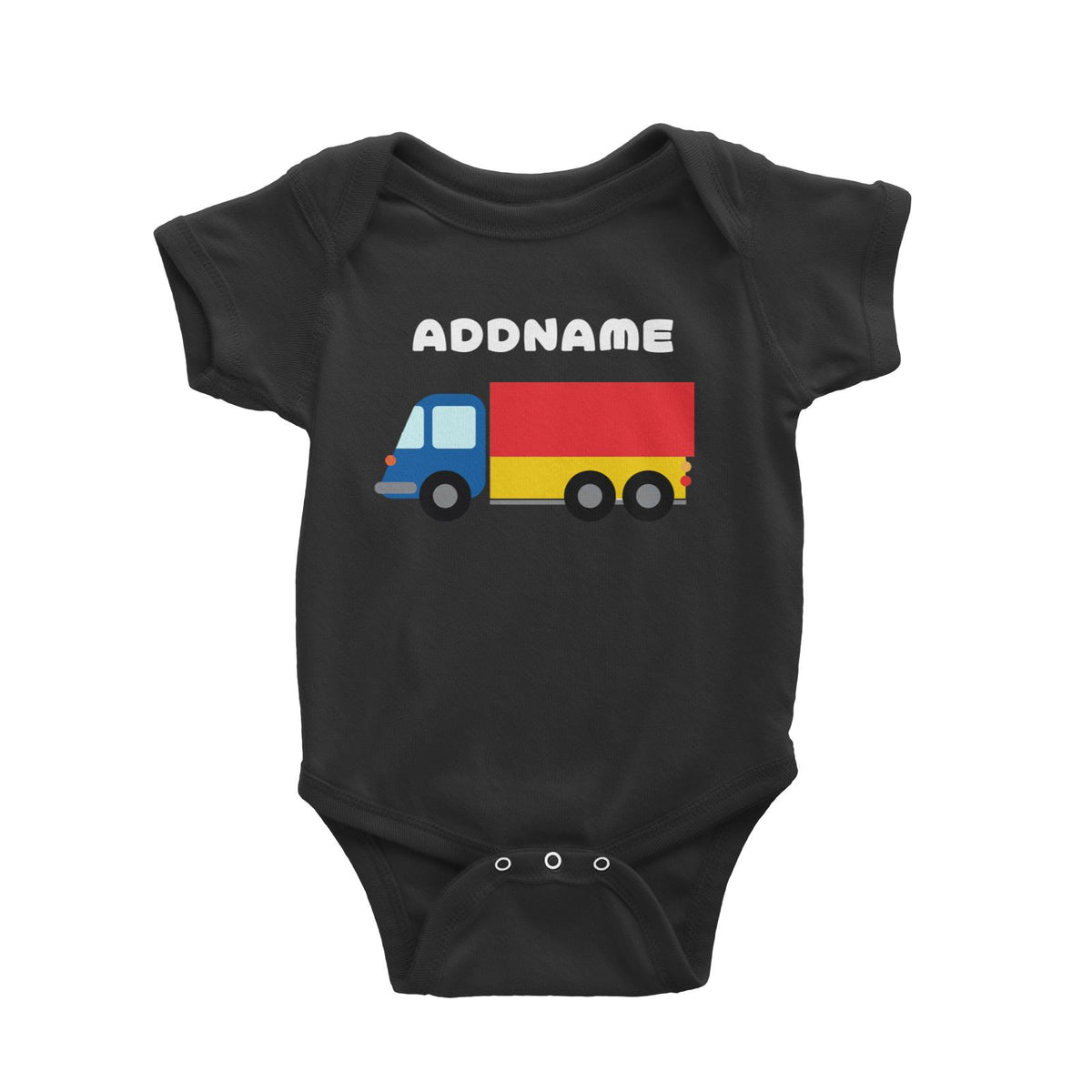 Transportation Truck Addname Baby Romper