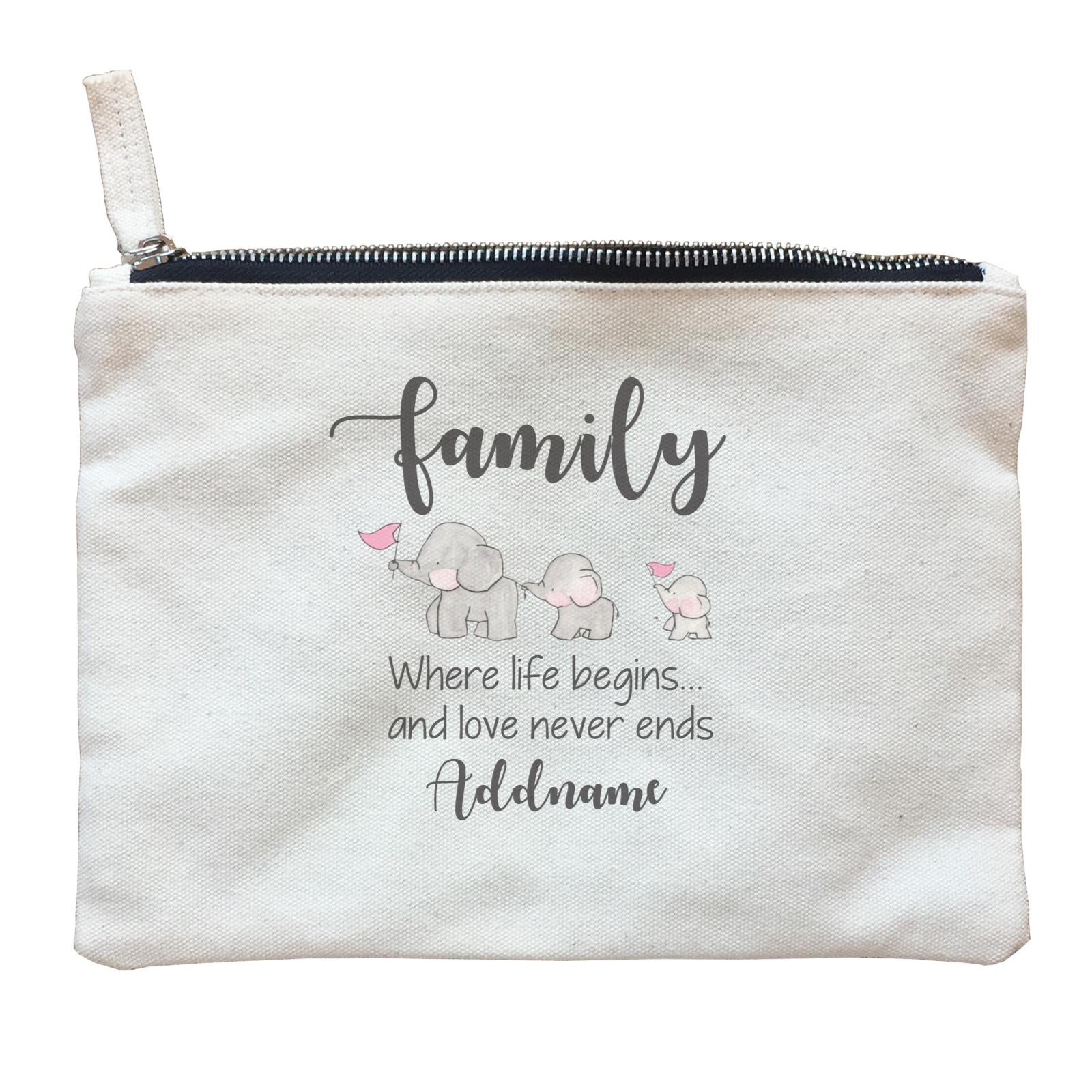 Family Is Everythings Quotes Family Where Life Begins And Love Never Ends Addname Zipper Pouch