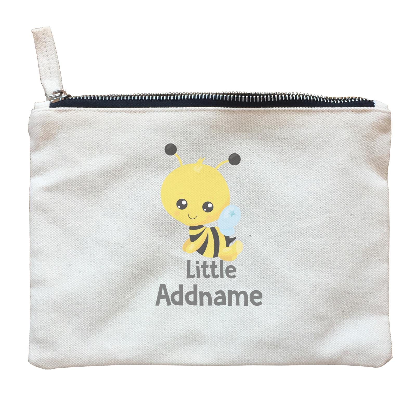 Spring Animals Bee Boy Little Addname Zipper Pouch