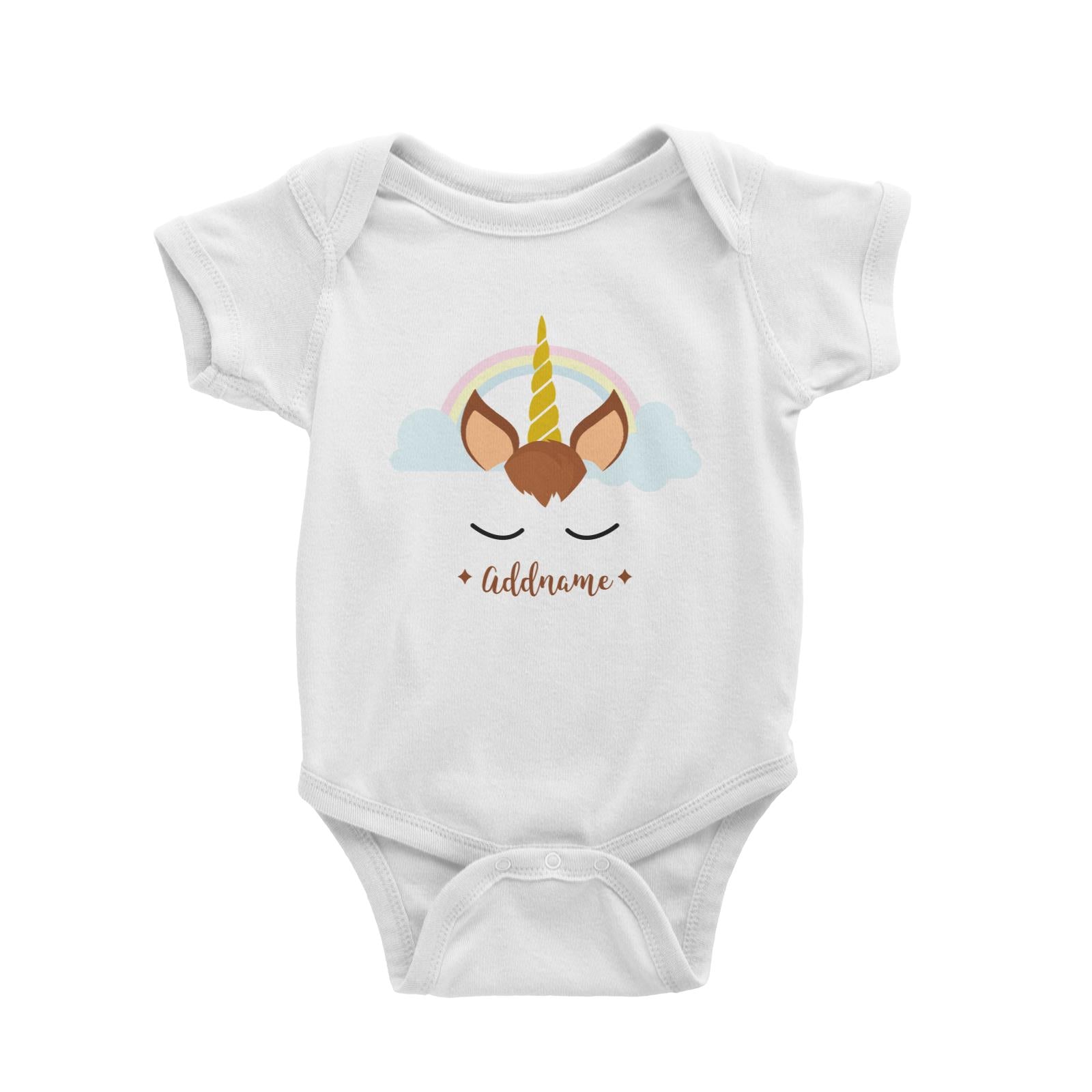 Unicorn Face Boy Addname Baby Romper (FLASH DEAL)