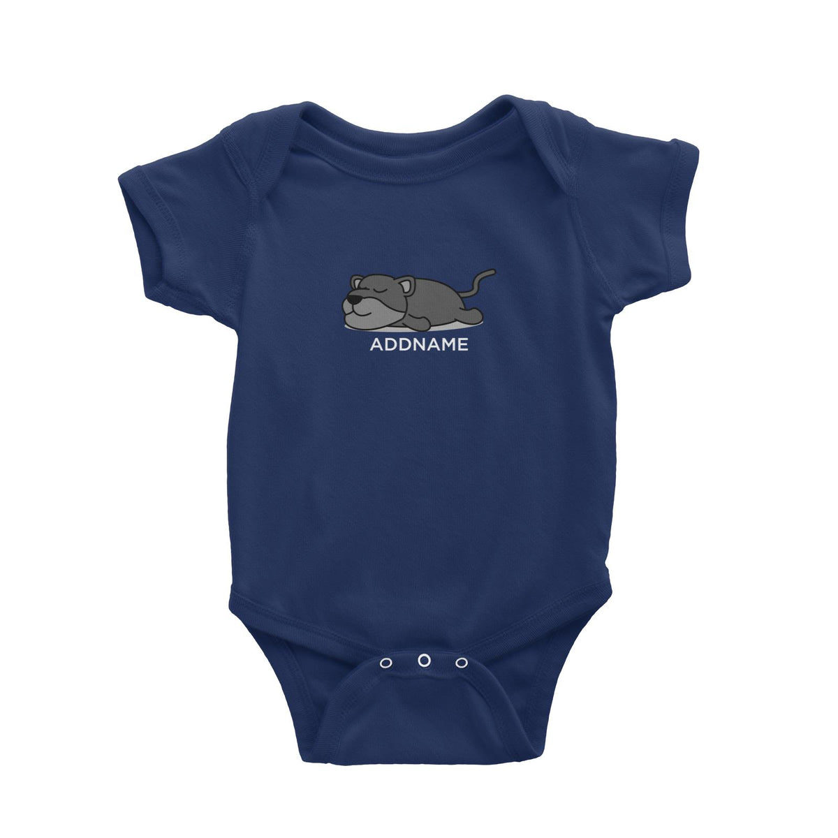 Lazy Black Panther Addname Baby Romper
