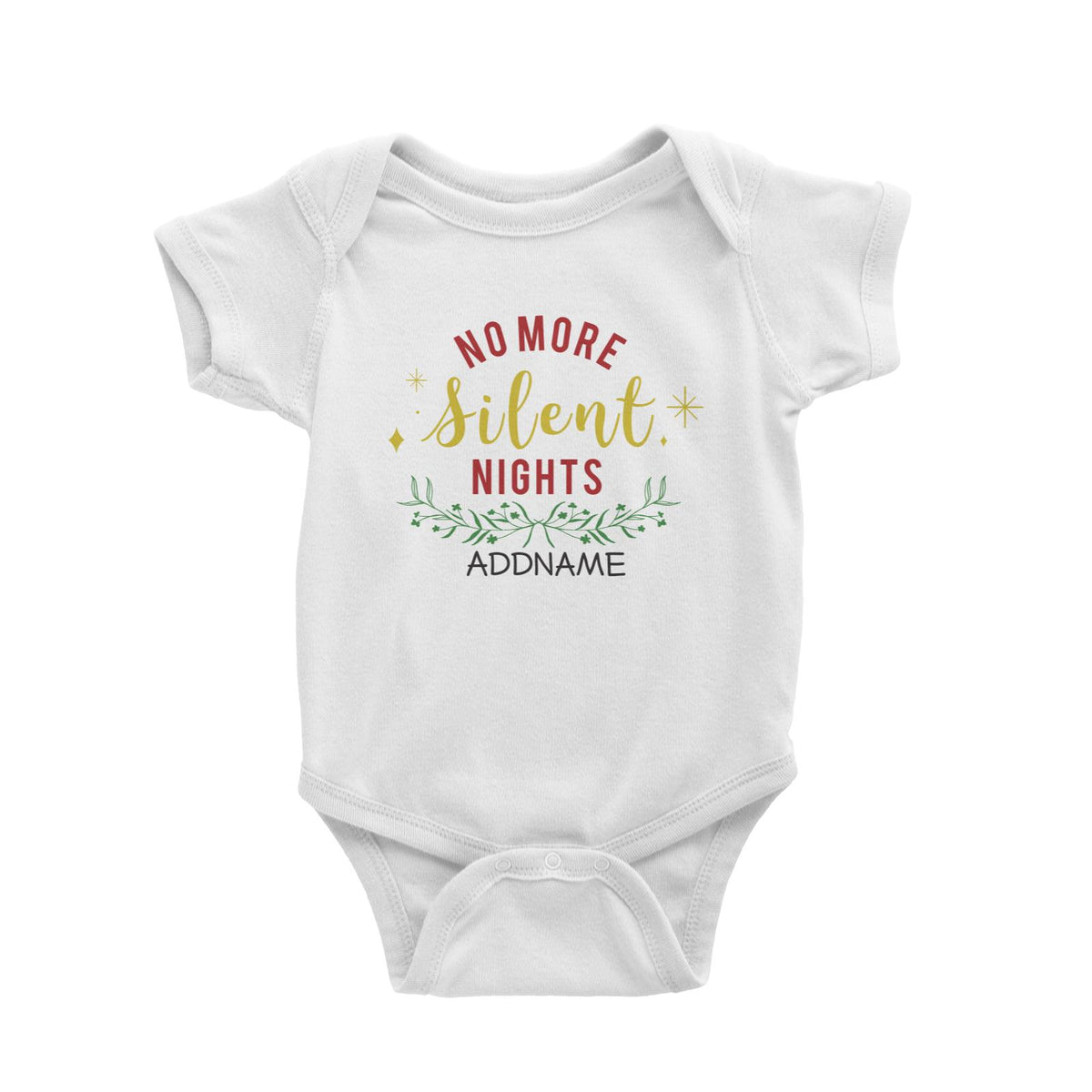 Xmas No More Silent Nights Baby Romper