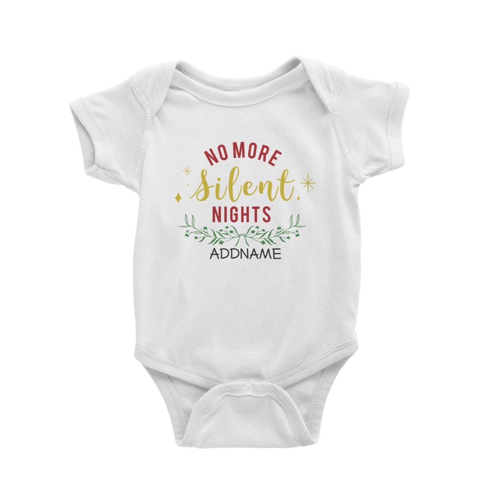 Xmas No More Silent Nights Baby Romper