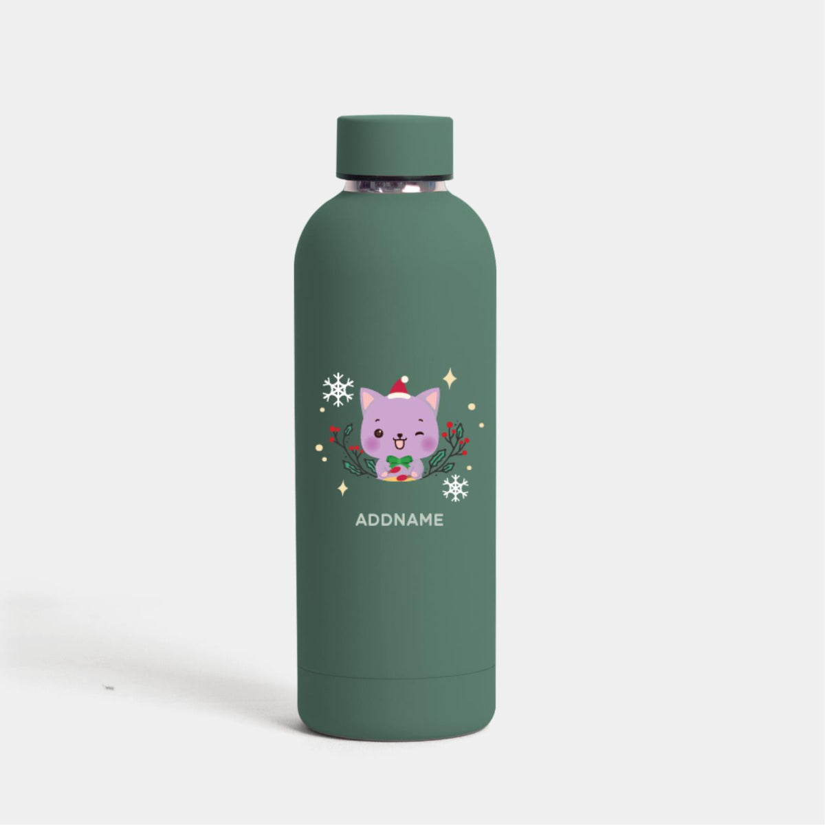 Christmas Cute Animal Series Mizu -  Cat Green