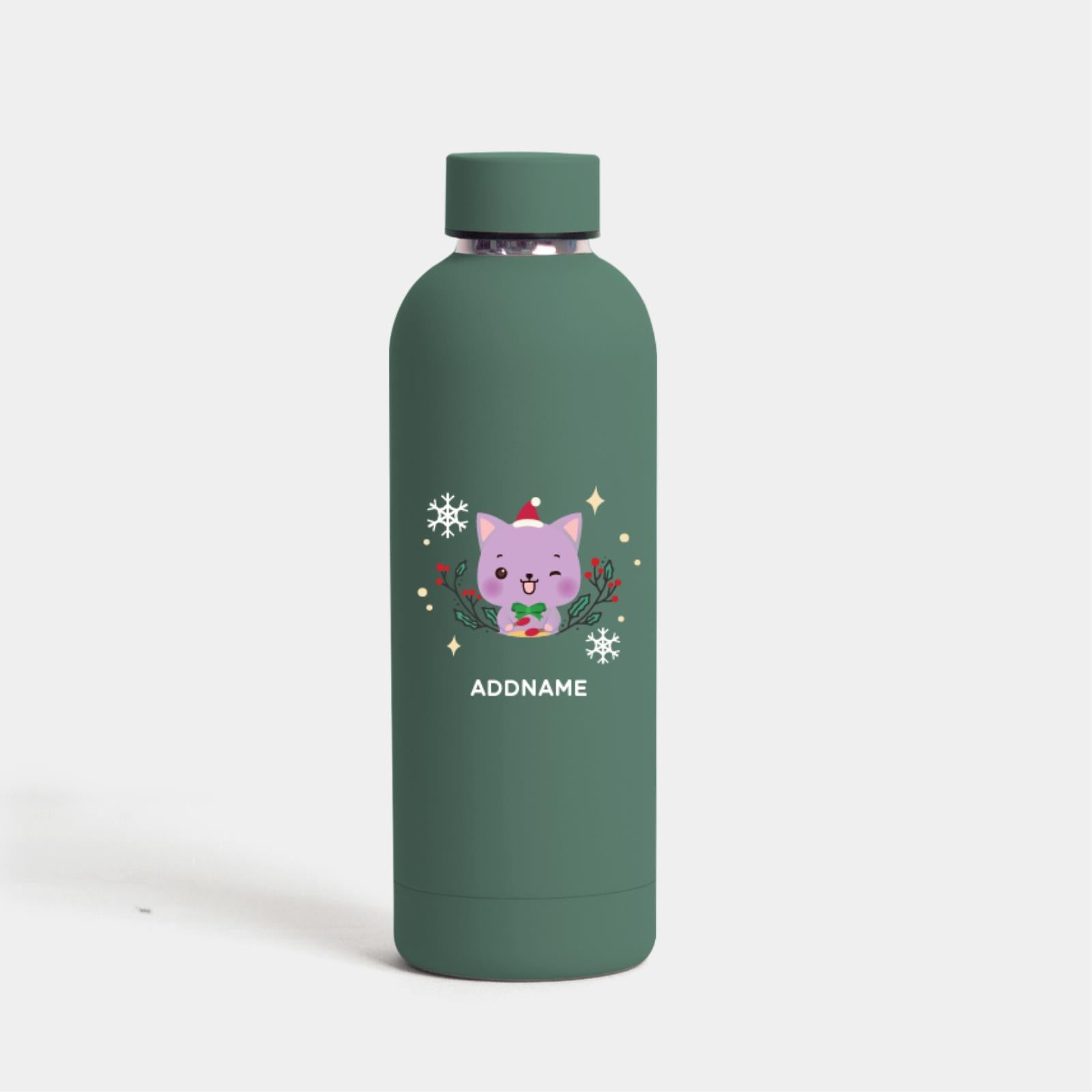 Christmas Cute Animal Series Mizu -  Cat Green