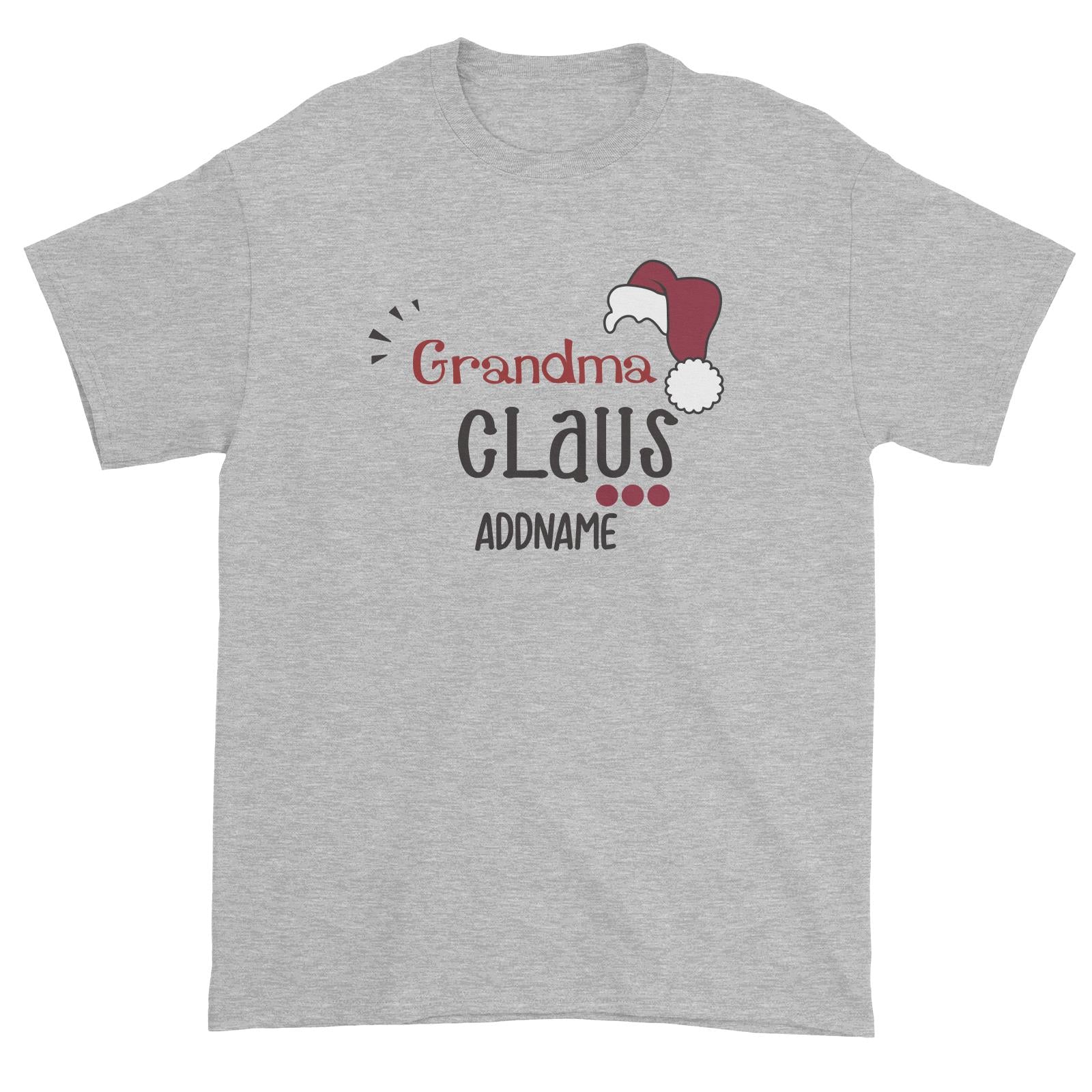 Xmas Grandma Claus with Santa Hat Unisex T-Shirt