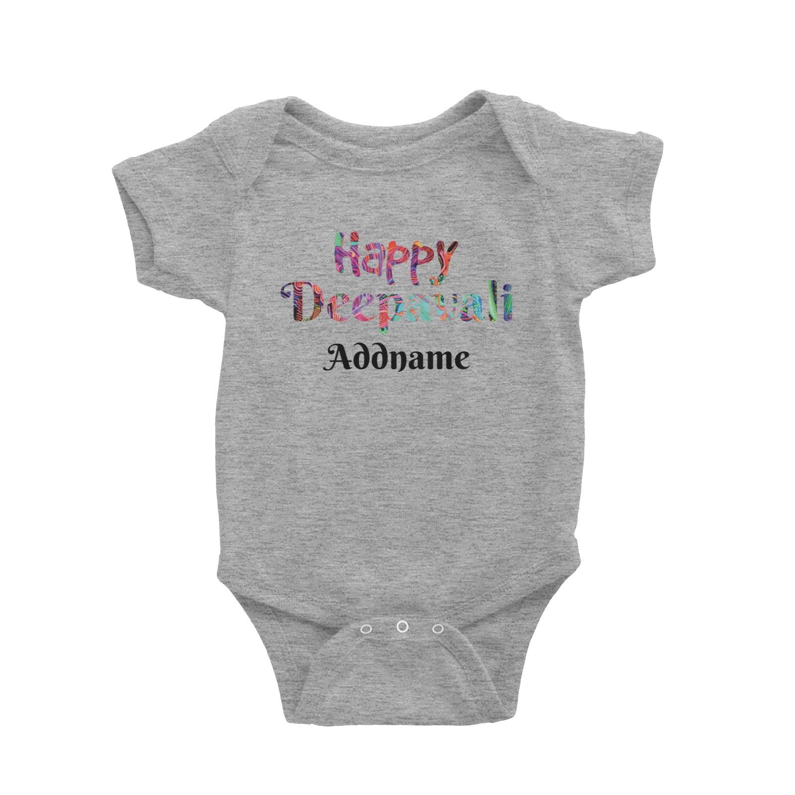 Deepavali Series Happy Deepavali Colourful Typography Baby Romper