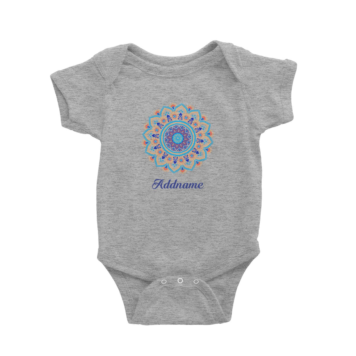 Deepavali Series Sky Blue Mandala Baby Romper
