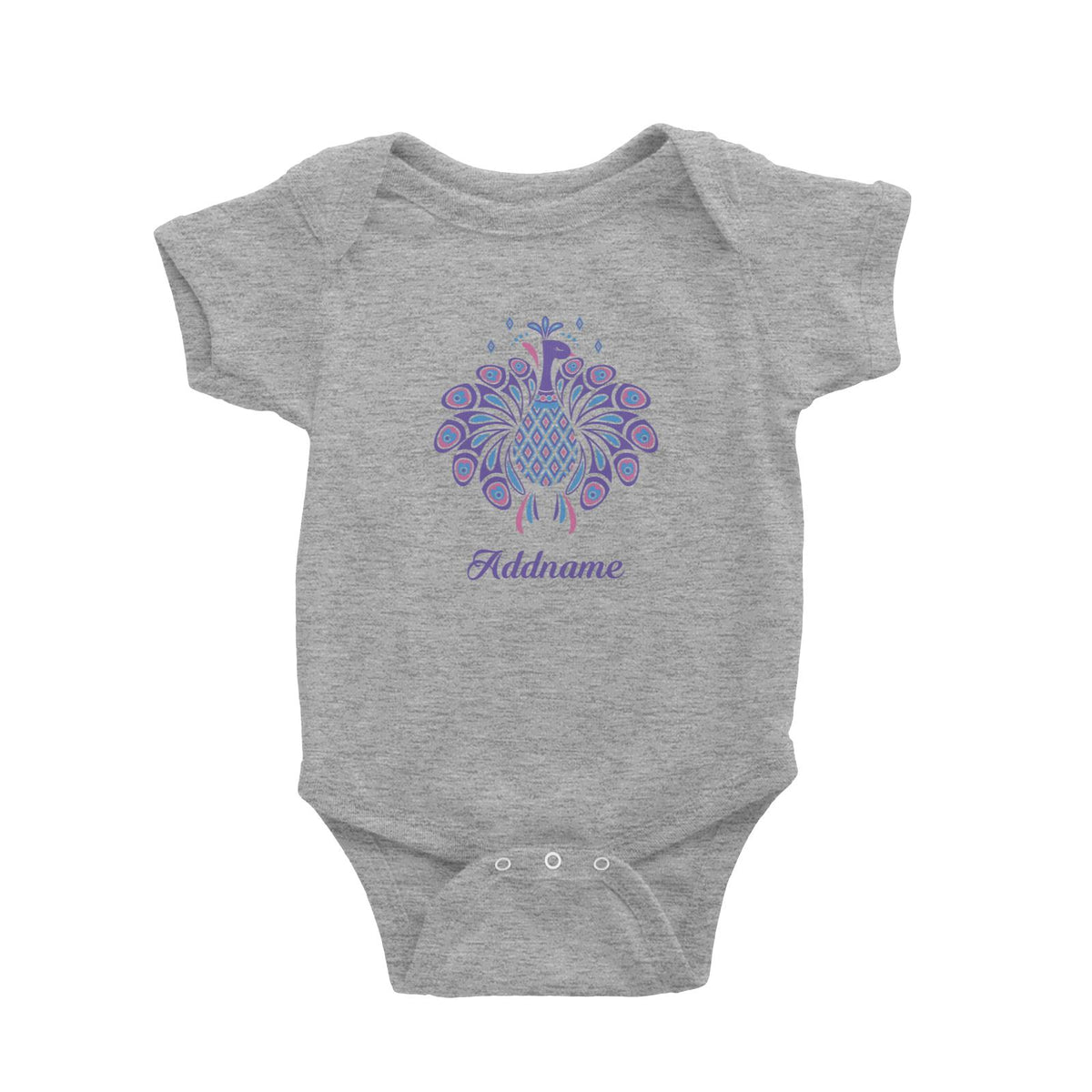 Deepavali Series Geometric Peacock Baby Romper