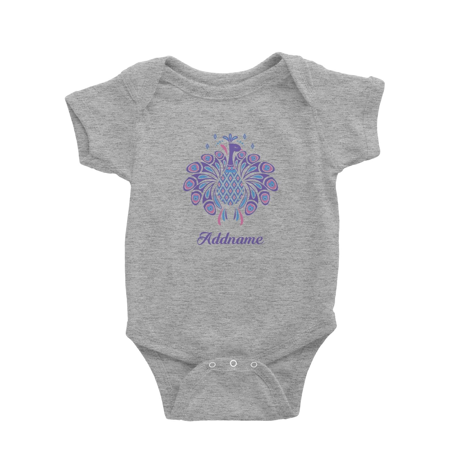 Deepavali Series Geometric Peacock Baby Romper