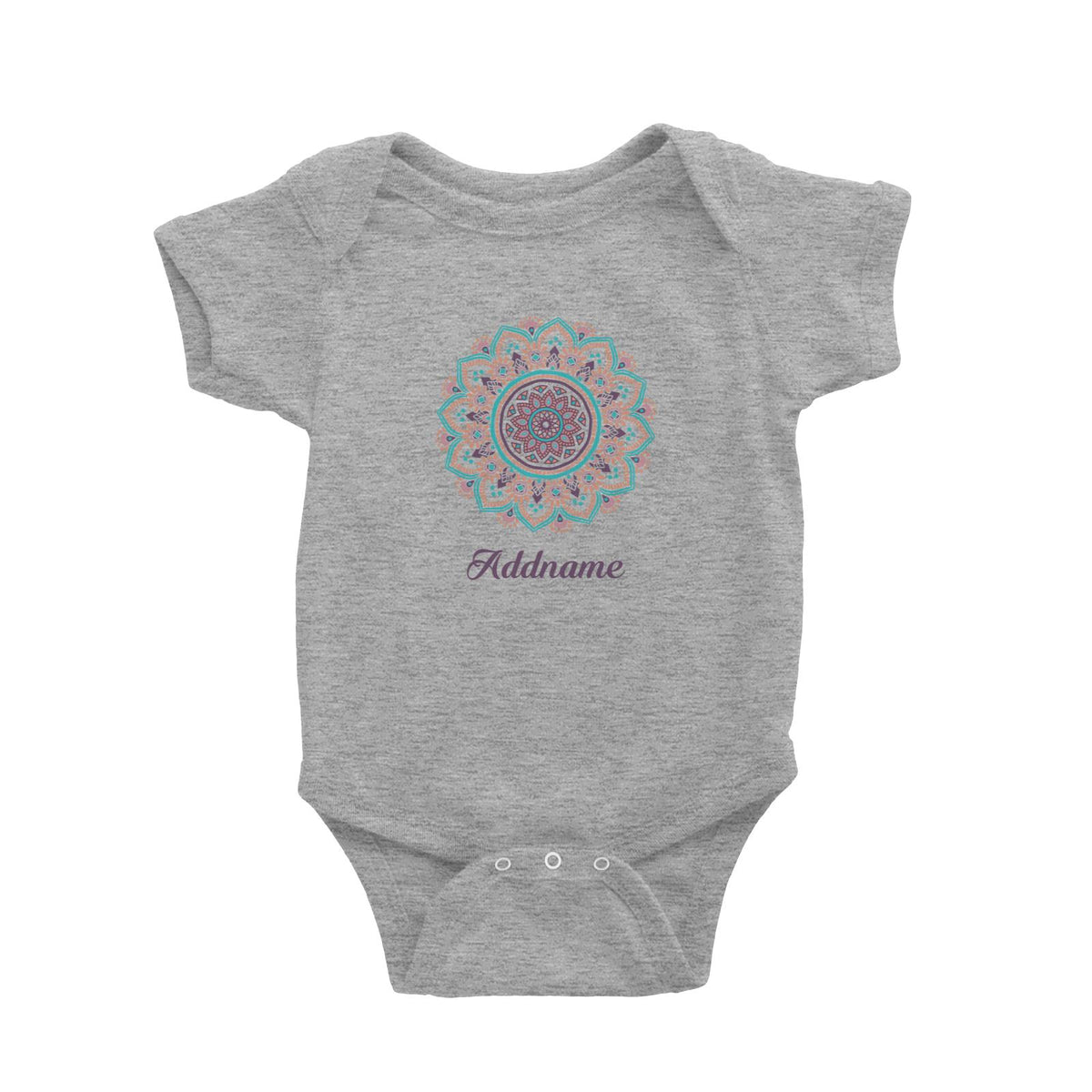 Deepavali Series Turquoise Mandala Baby Romper