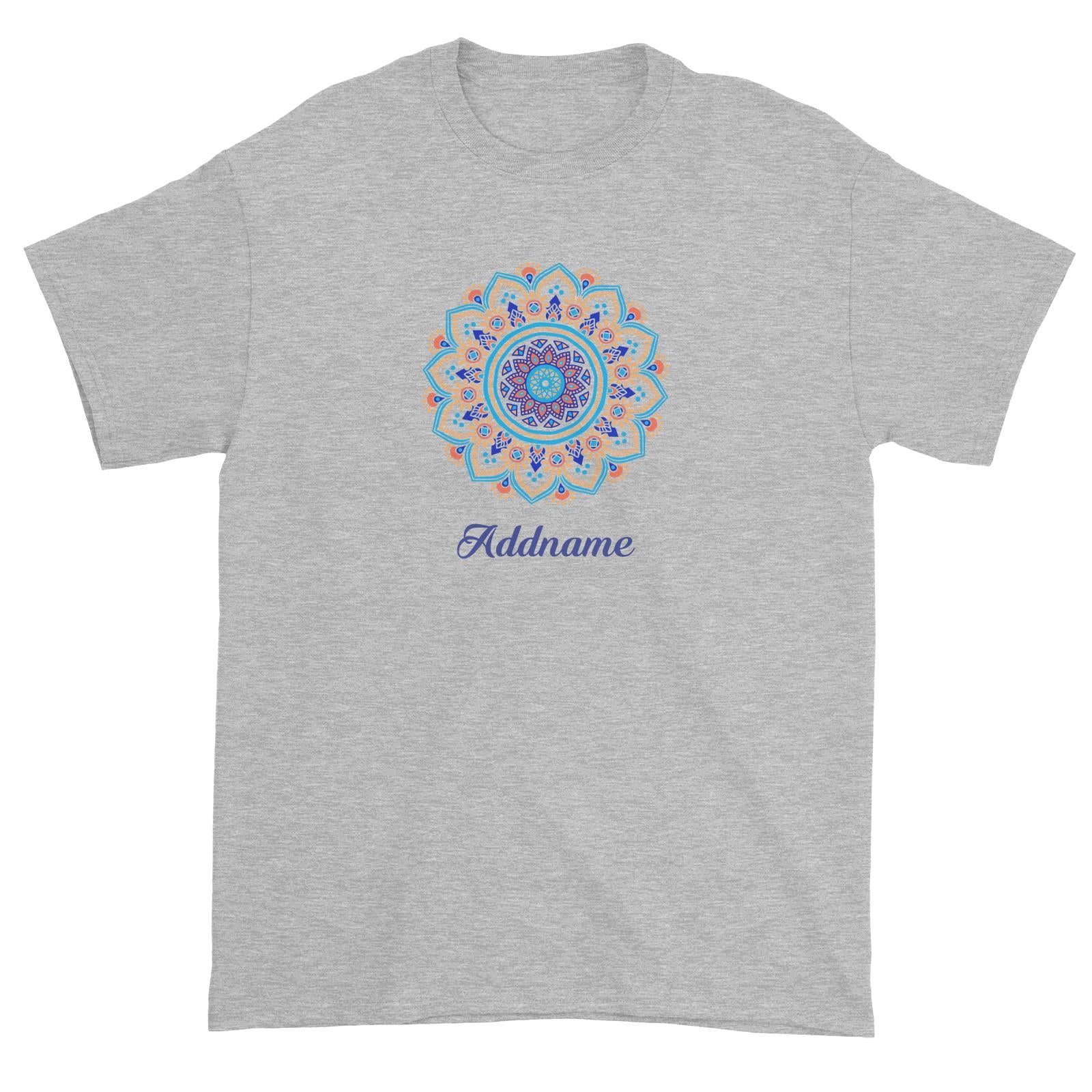 Deepavali Series Sky Blue Mandala Unisex T-Shirt