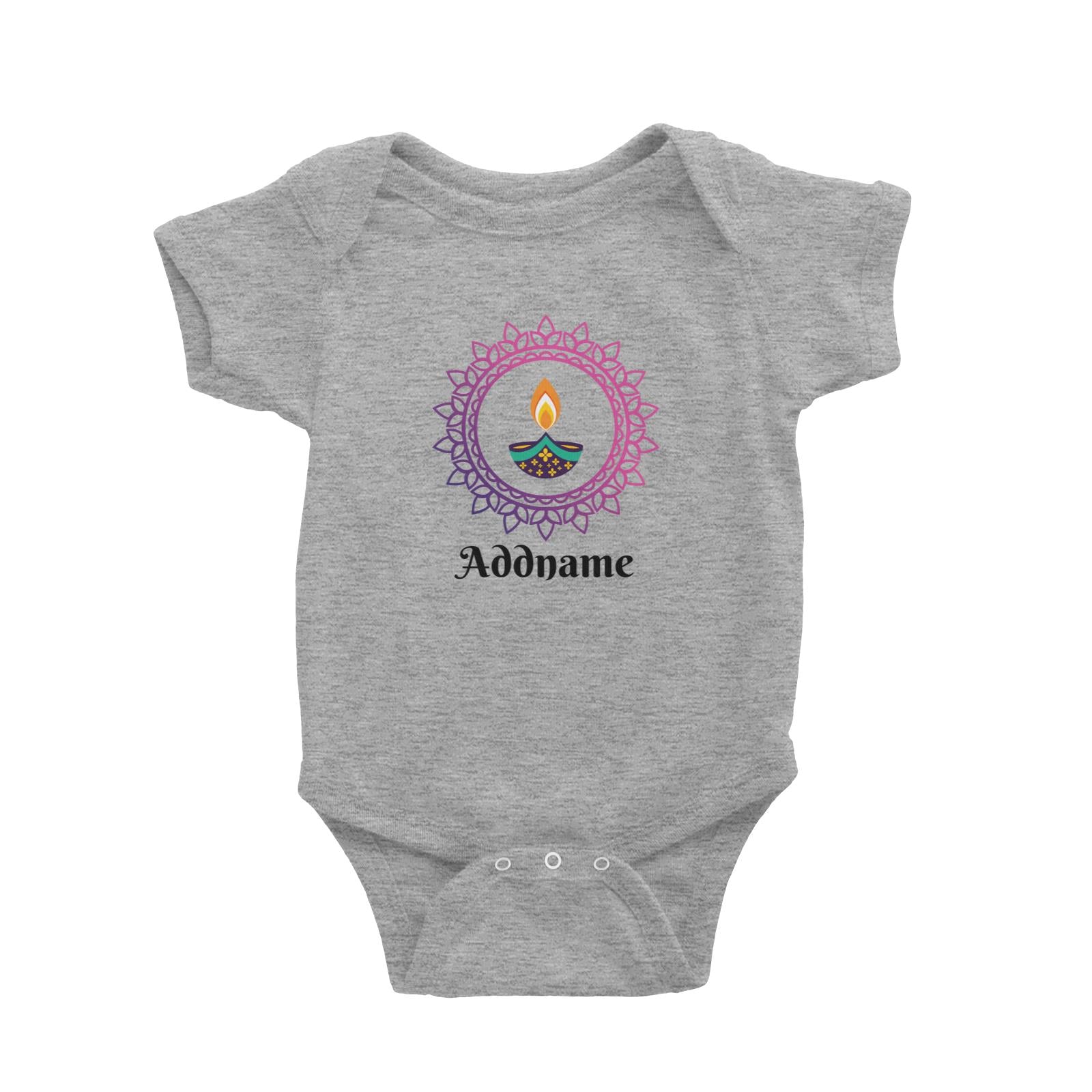 Deepavali Series Diya with Mandala Baby Romper