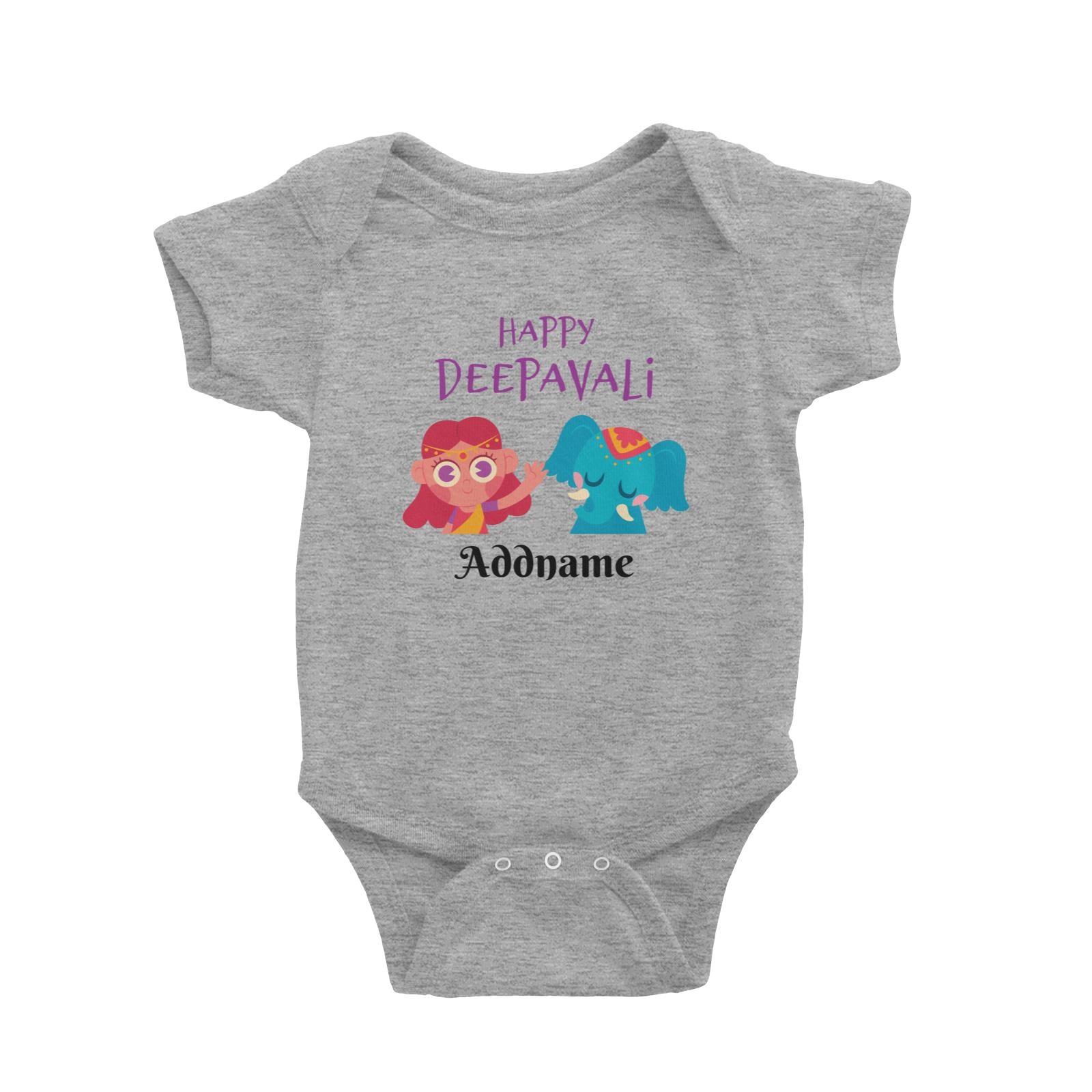 Deepavali Series Little Girl Wishes You Happy Deepavali Baby Romper
