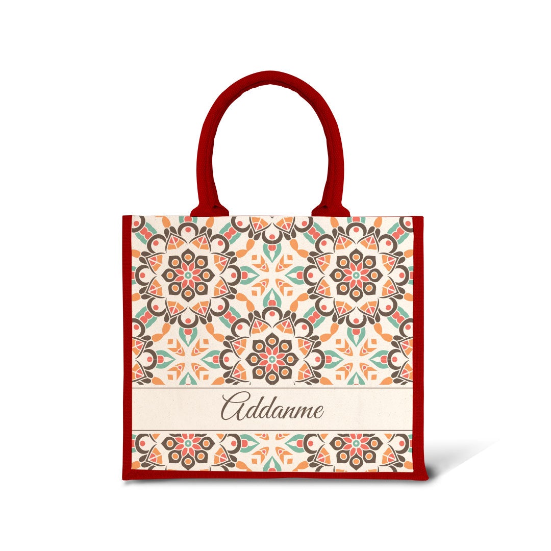 Moroccan Series - Geo Brown Jute Bags