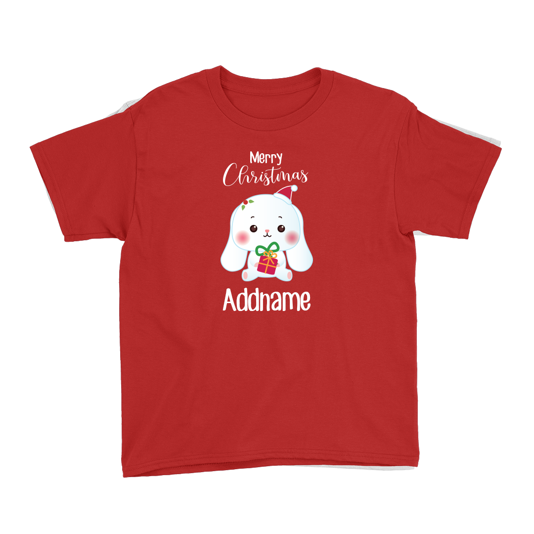 Christmas Cute Animal Series Rabbit Merry Christmas Kid's T-Shirt