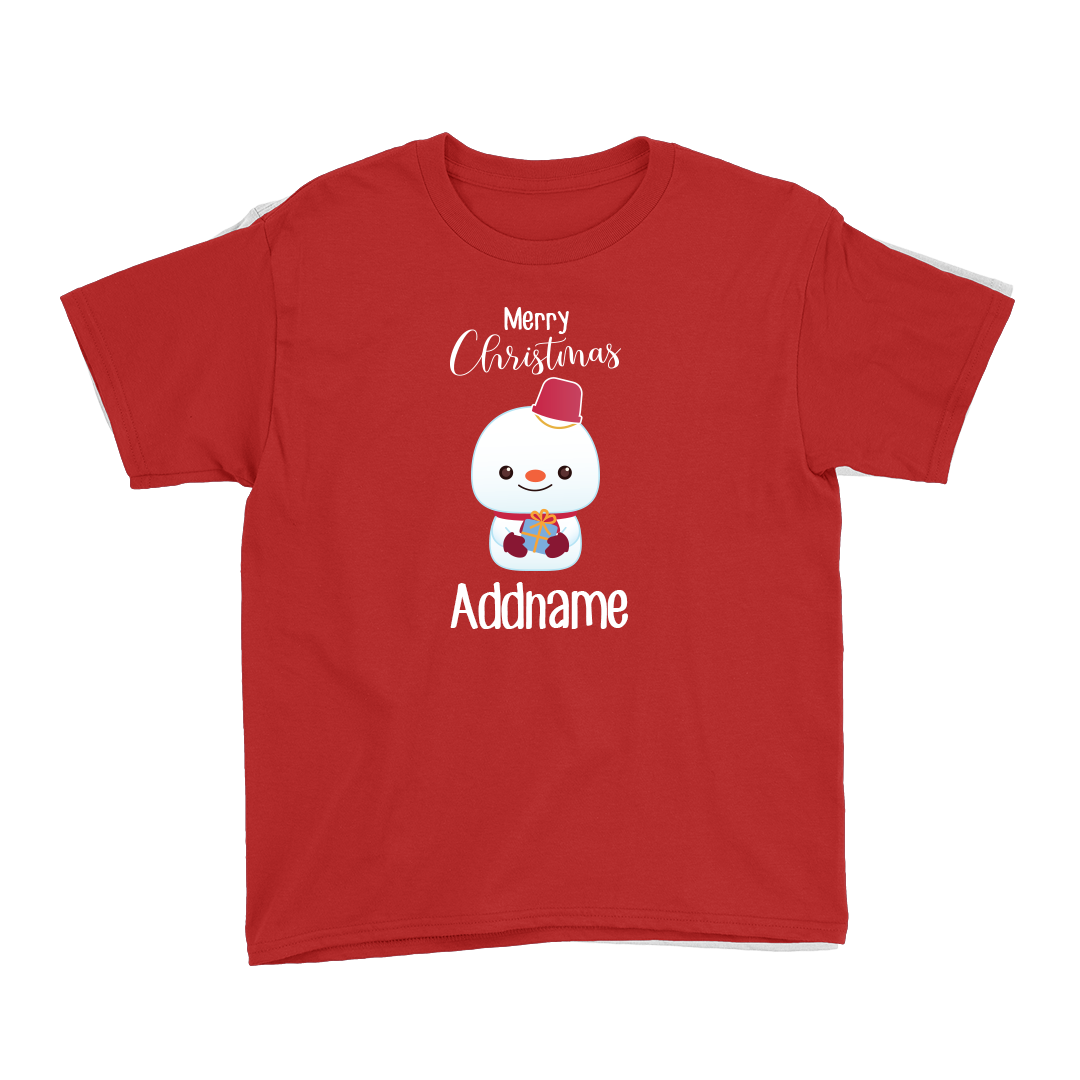 Christmas Cute Animal Series Snowman Merry Christmas Kid's T-Shirt