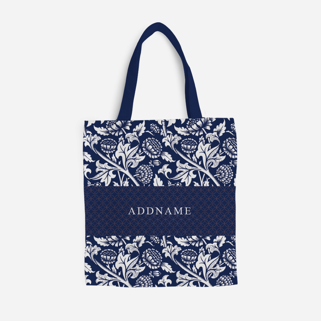 Limitless Opportunity Series - Blue Full Print Tote Bag With English Personalization