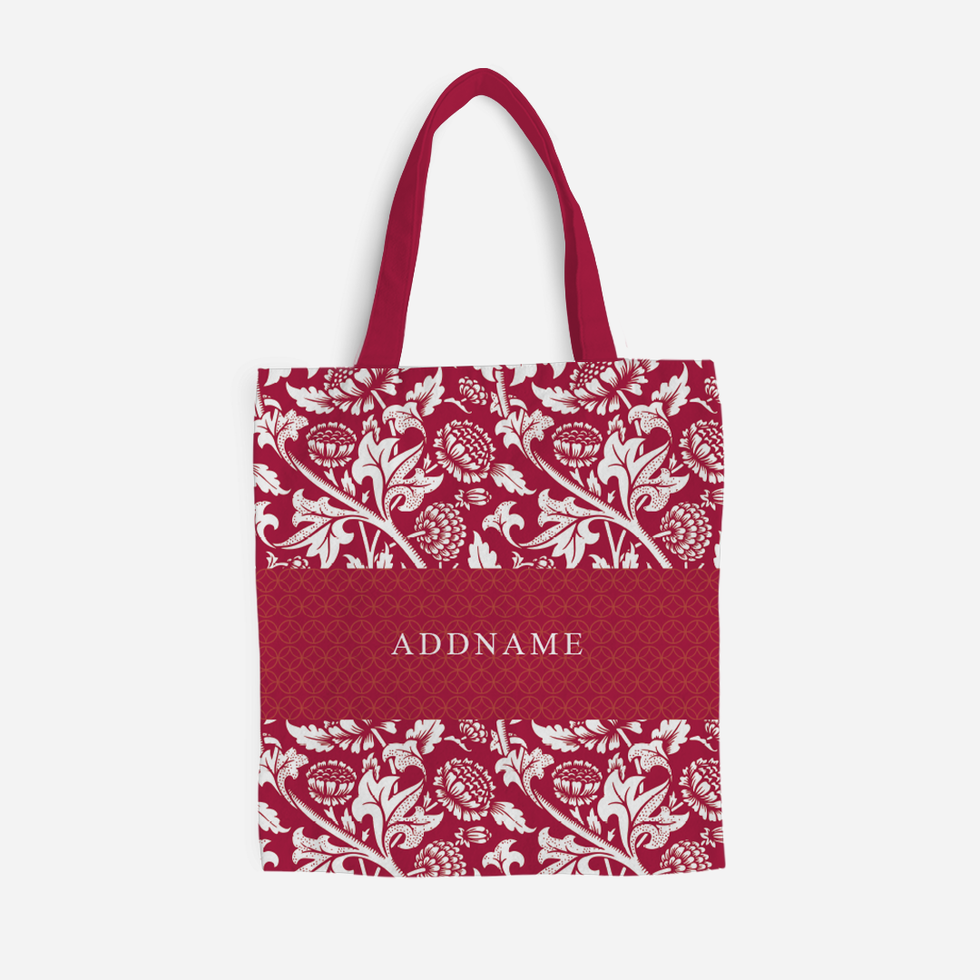 Limitless Opportunity Series - Red Full Print Tote Bag With English Personalization