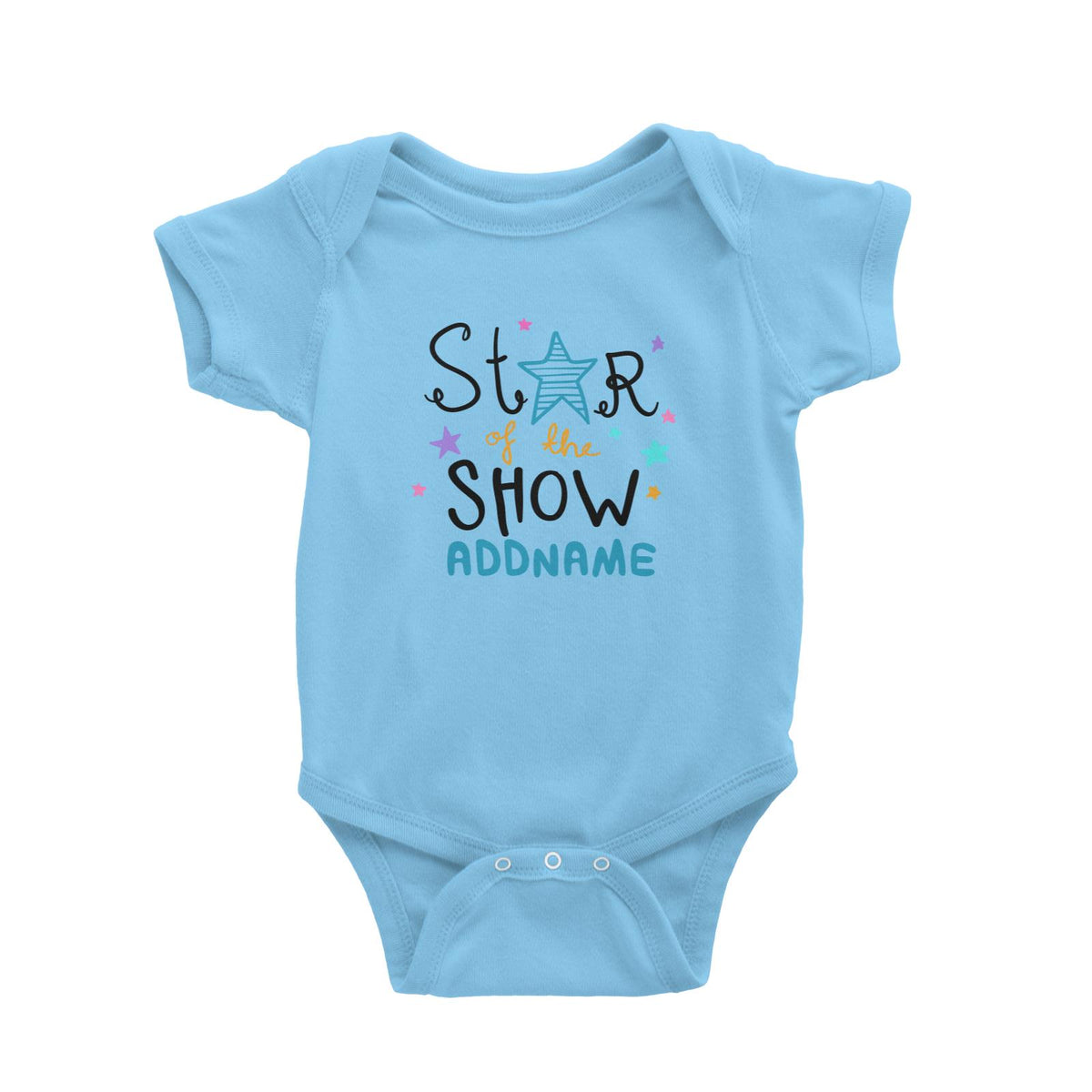 Children's Day Gift Series Star Of The Show Blue Addname Baby Romper