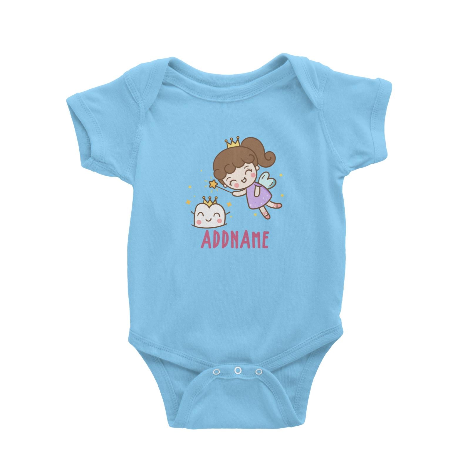 Unicorn And Princess Series Cute Tooth Fairy Addname Baby Romper