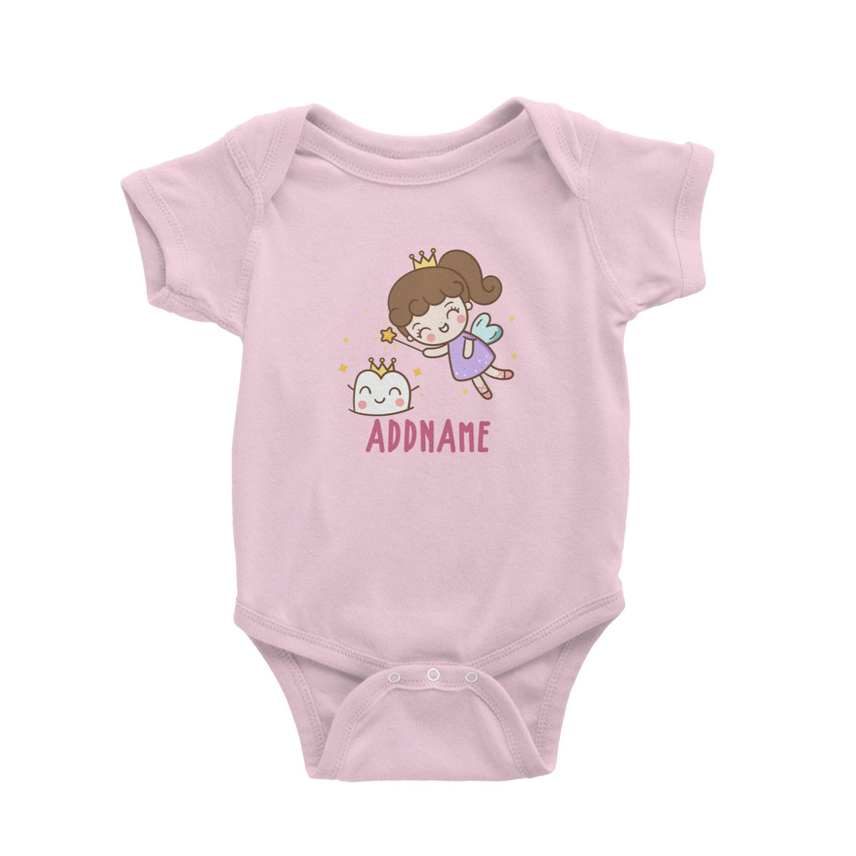 Unicorn And Princess Series Cute Tooth Fairy Addname Baby Romper